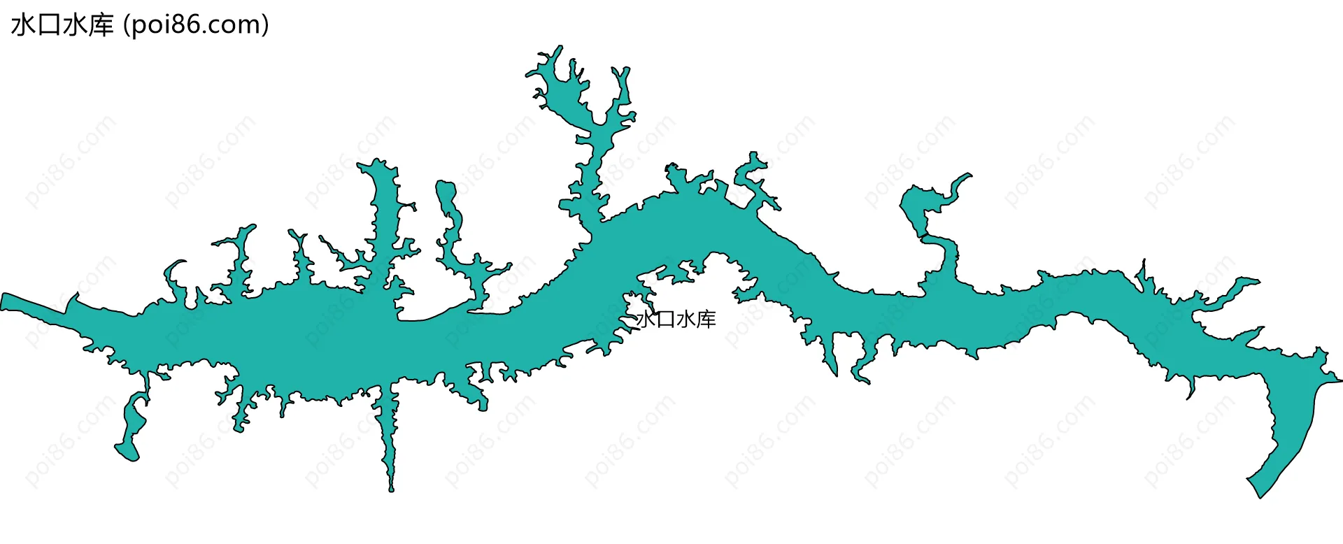 水口水库边界地图