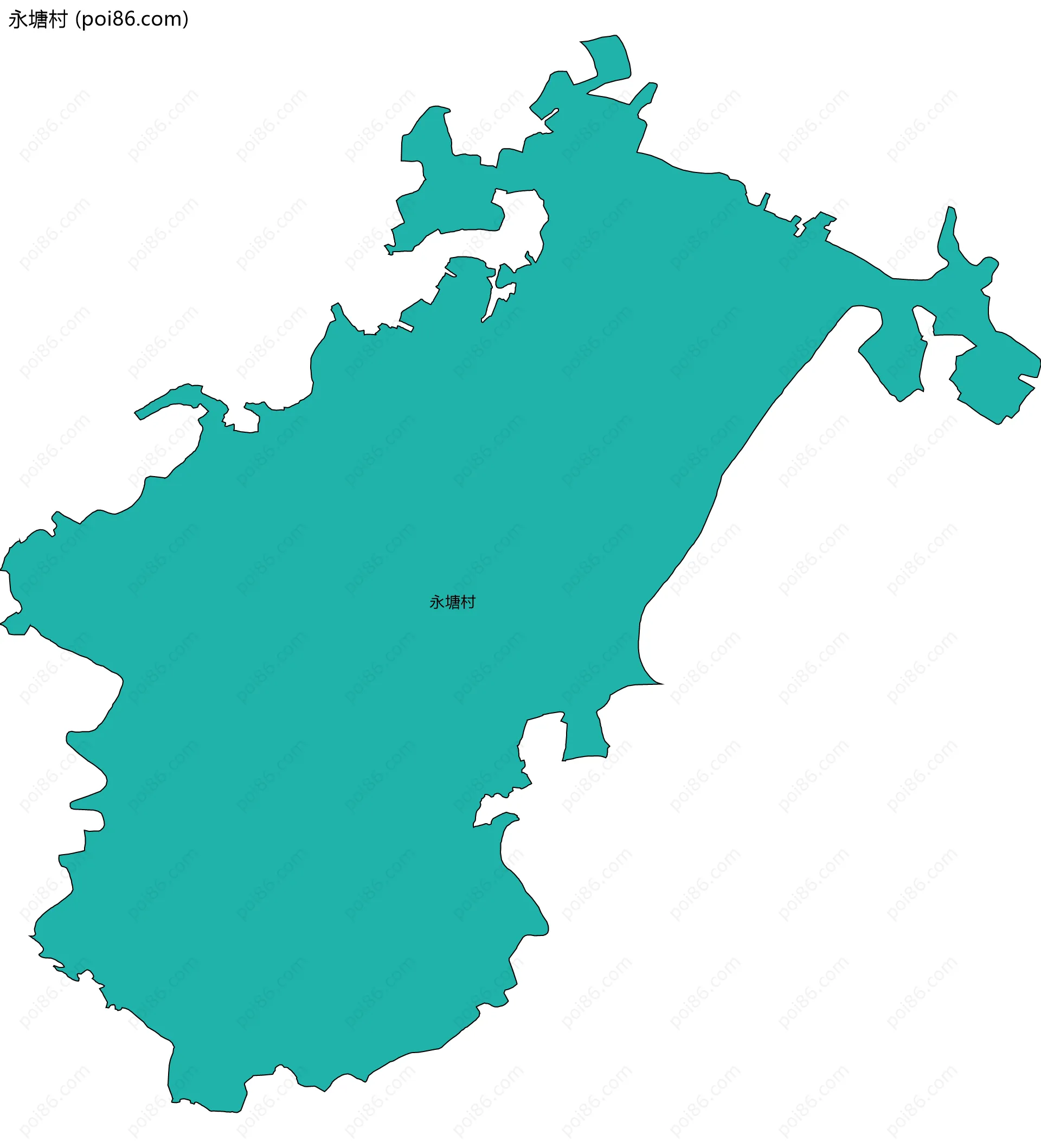 永塘村边界地图