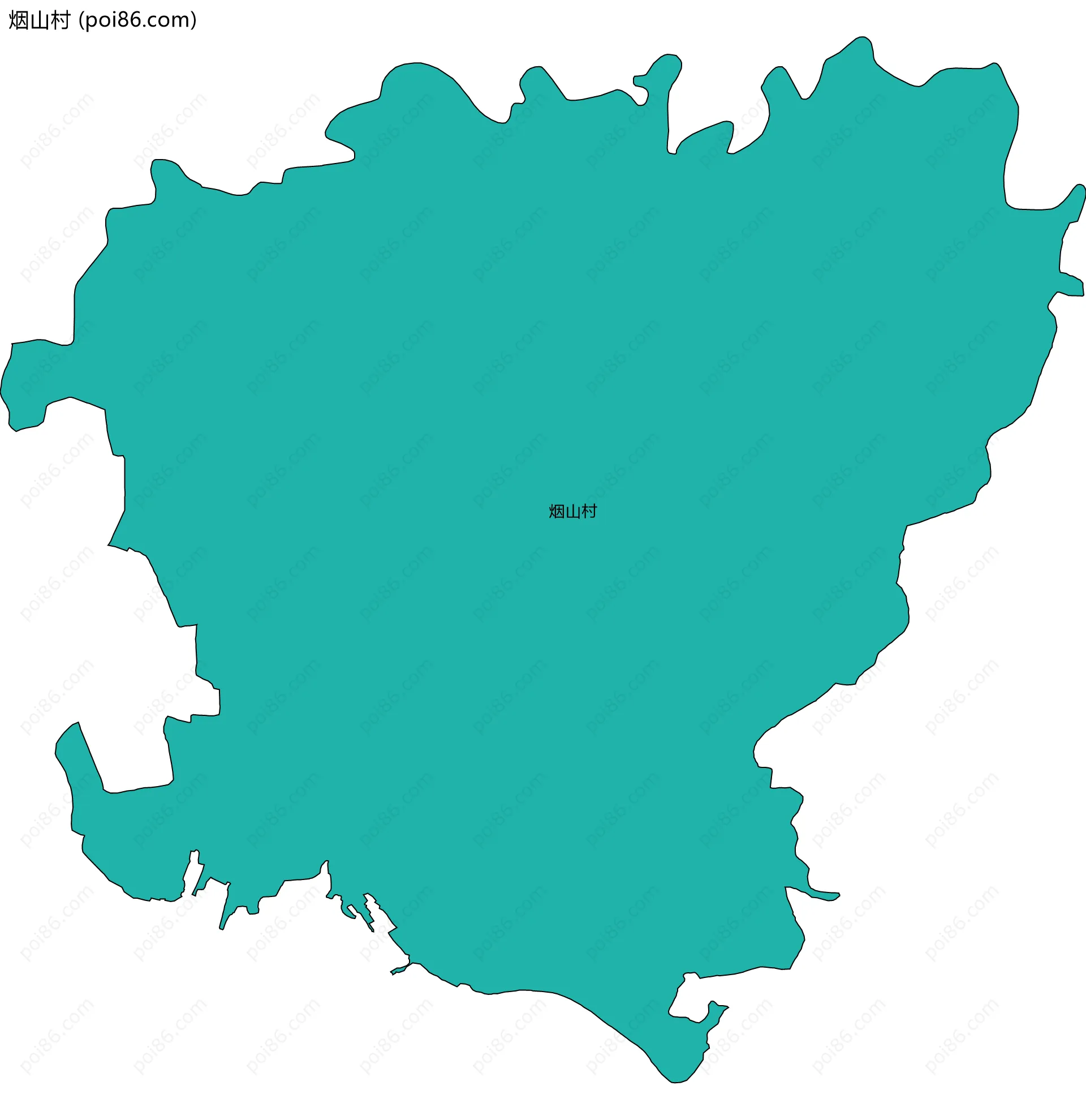烟山村边界地图