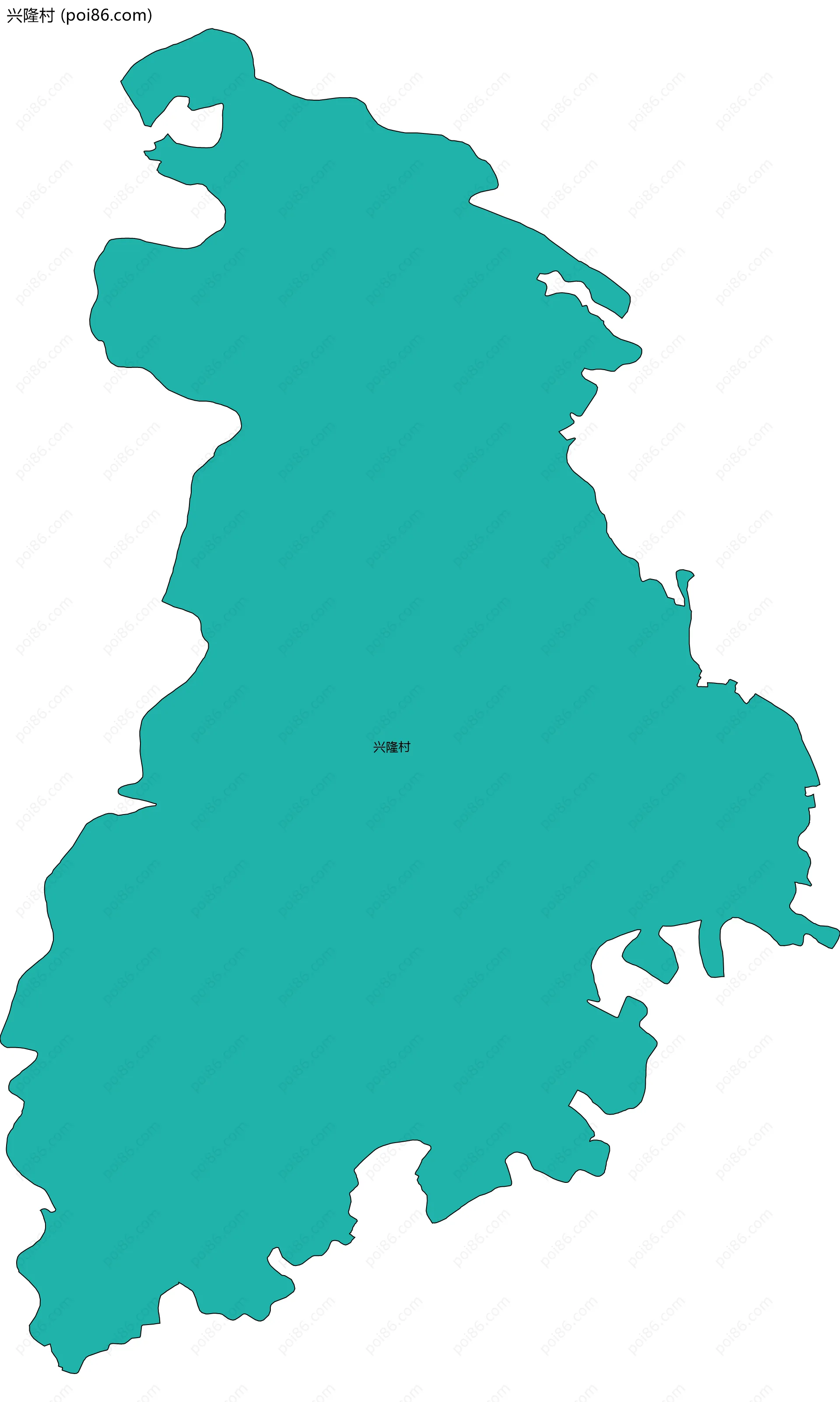 兴隆村边界地图