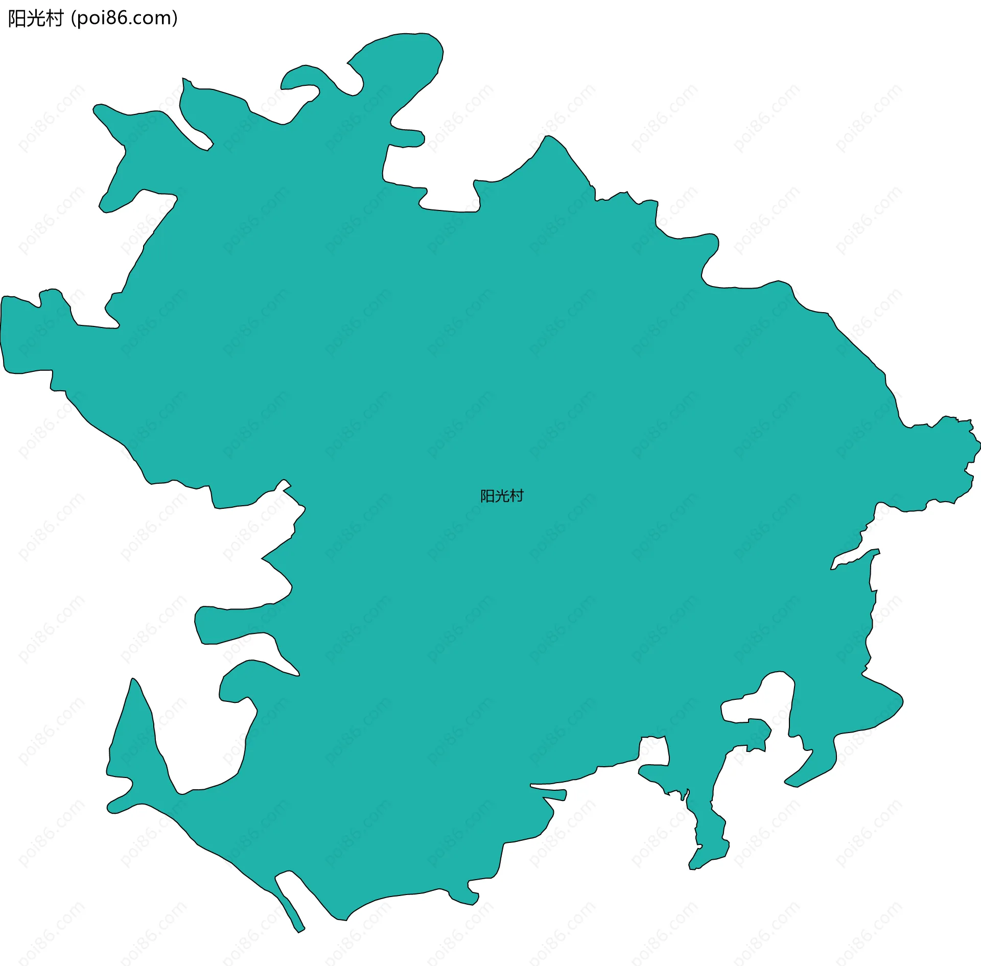 阳光村边界地图