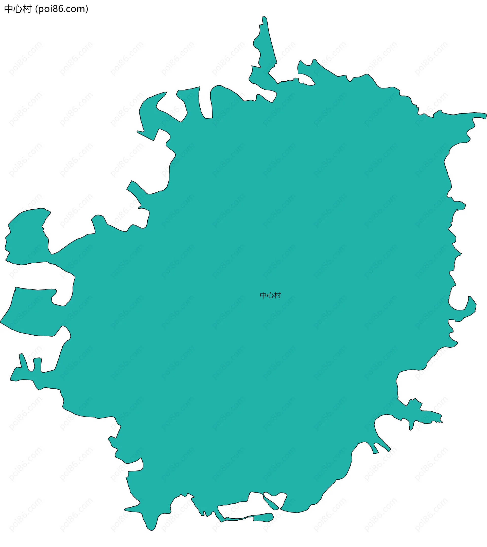 中心村边界地图