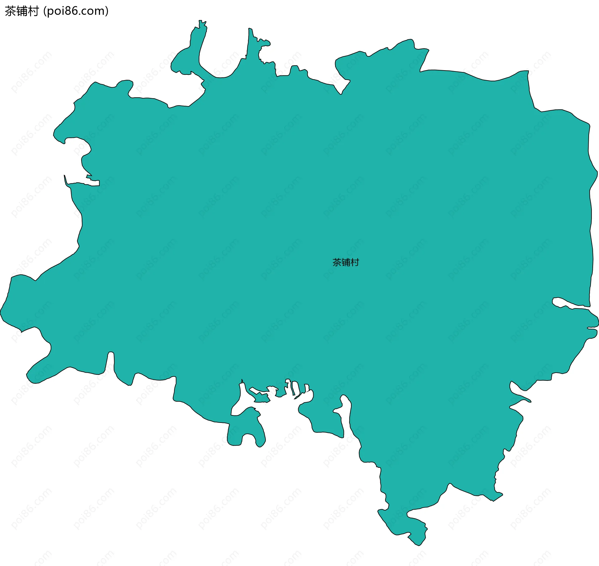 茶铺村边界地图
