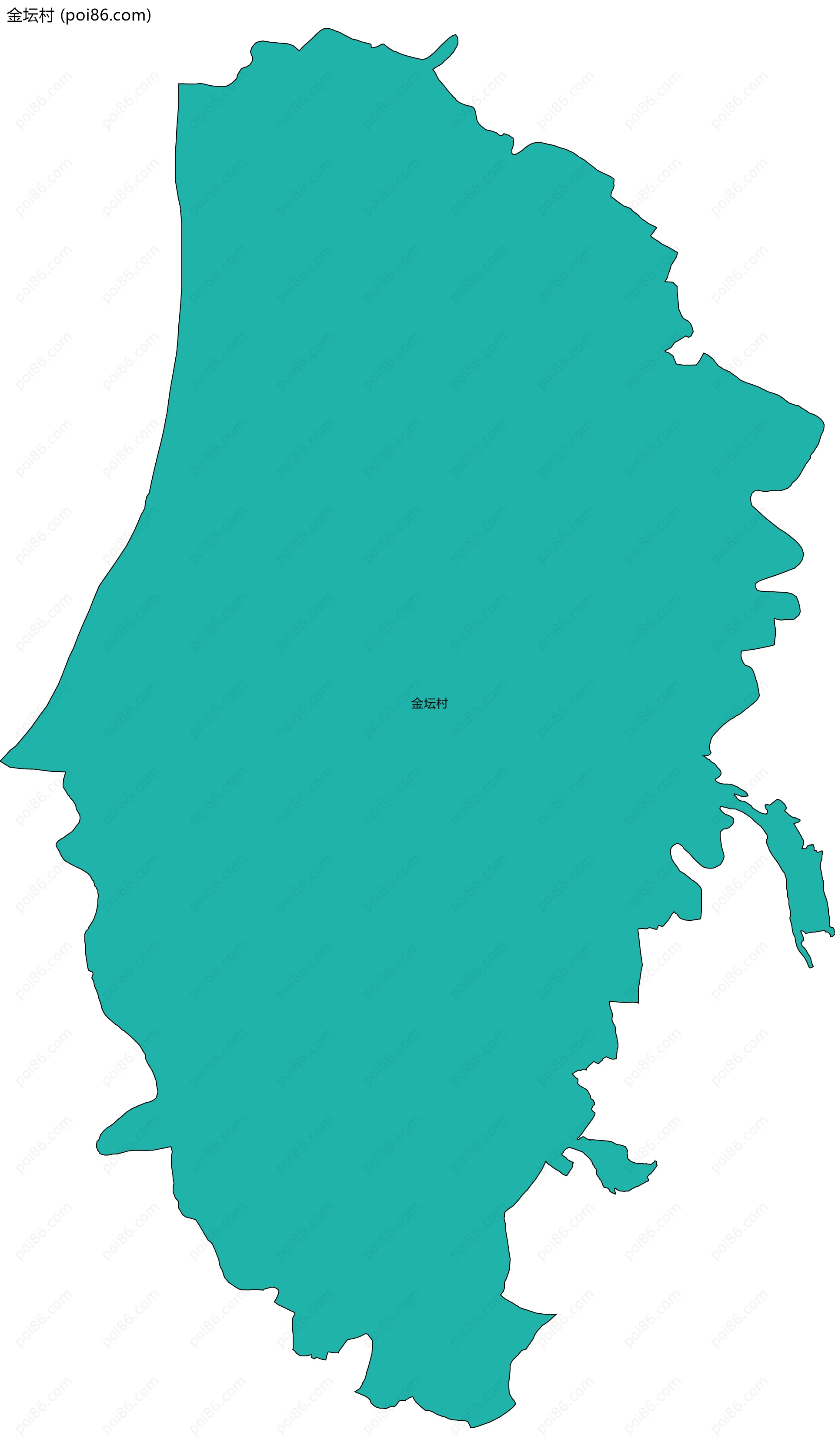 金坛村边界地图