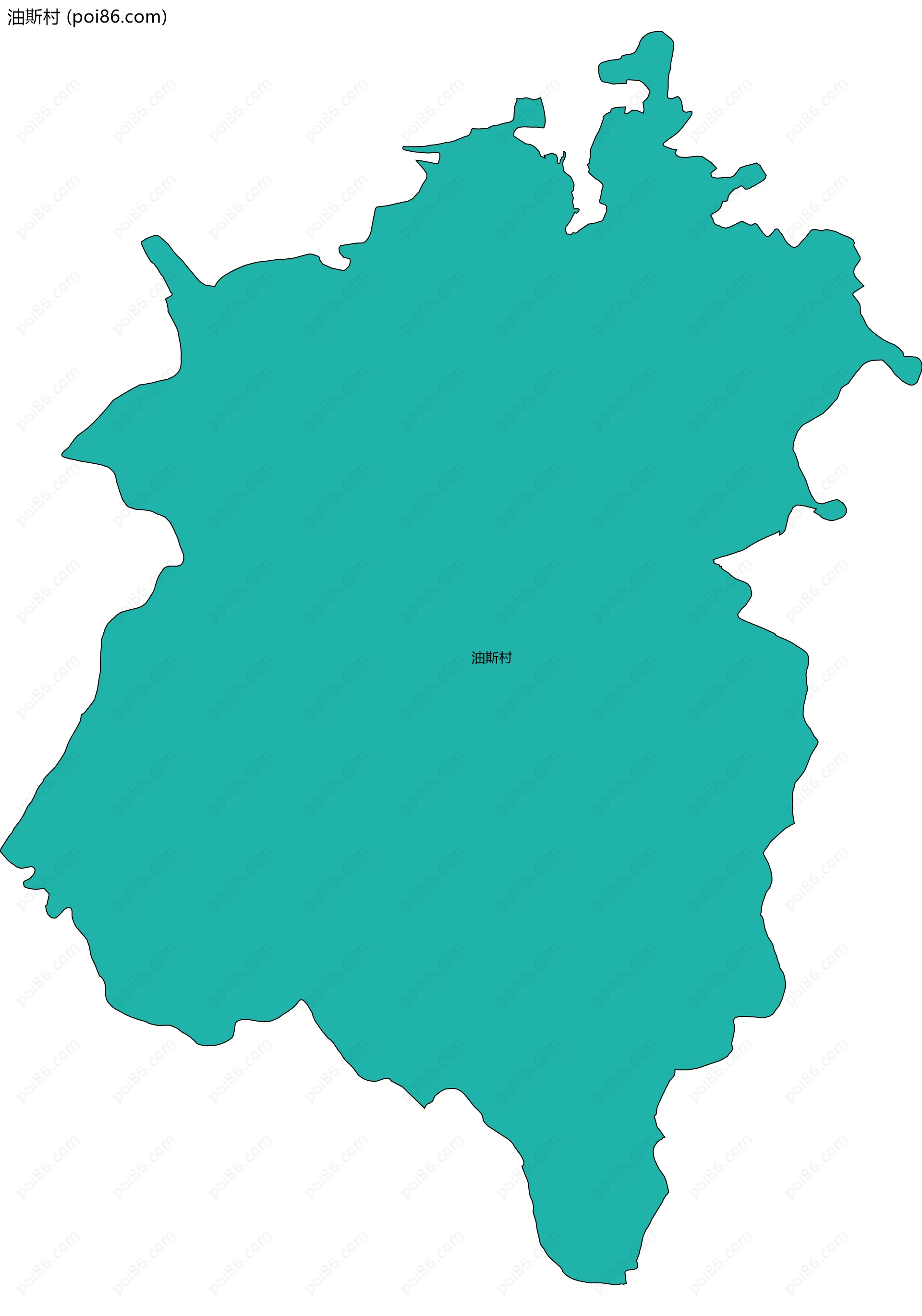 油斯村边界地图