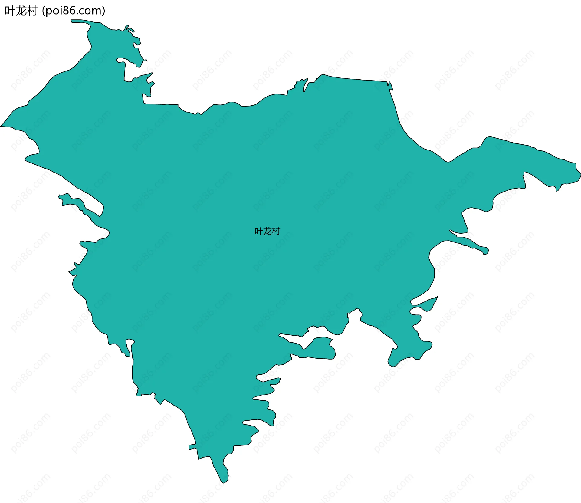 叶龙村边界地图