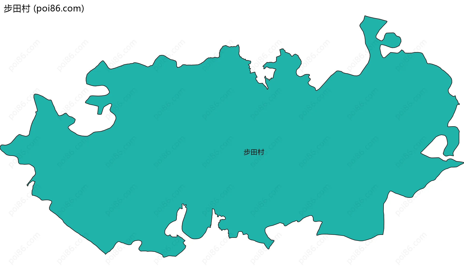 步田村边界地图