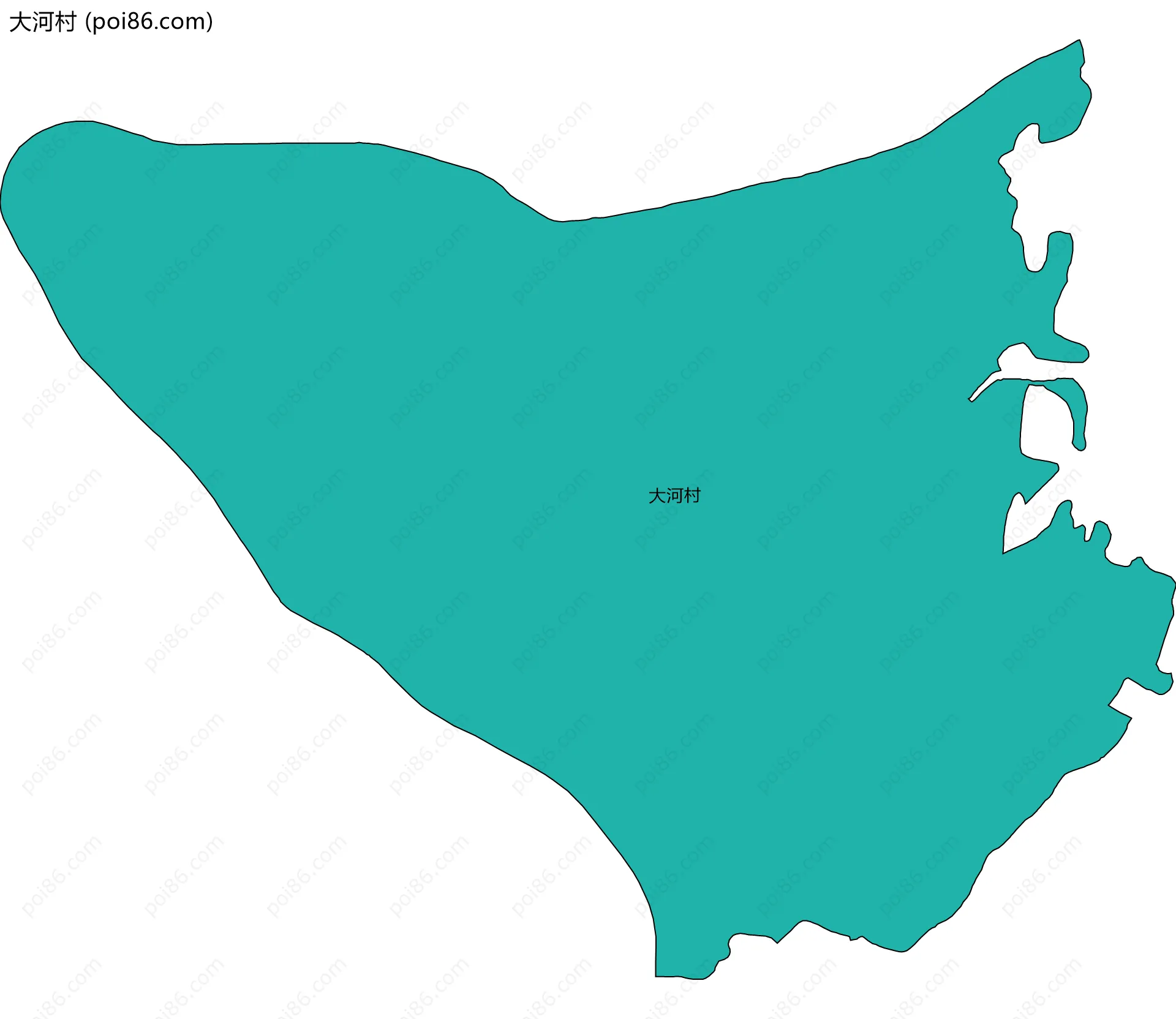 大河村边界地图