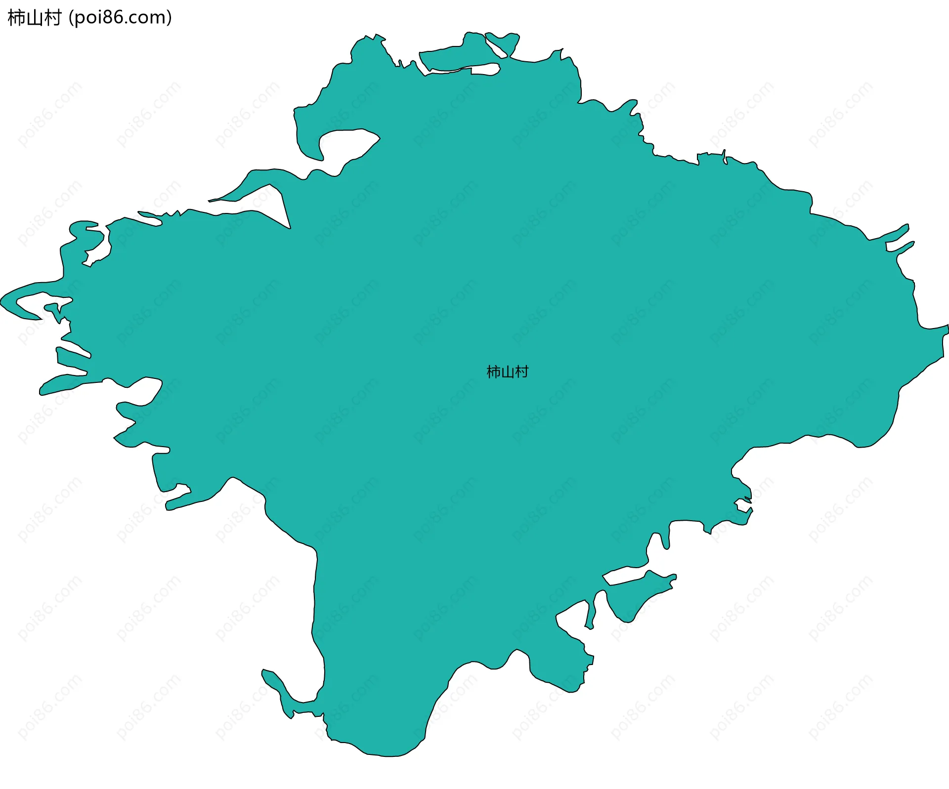 柿山村边界地图