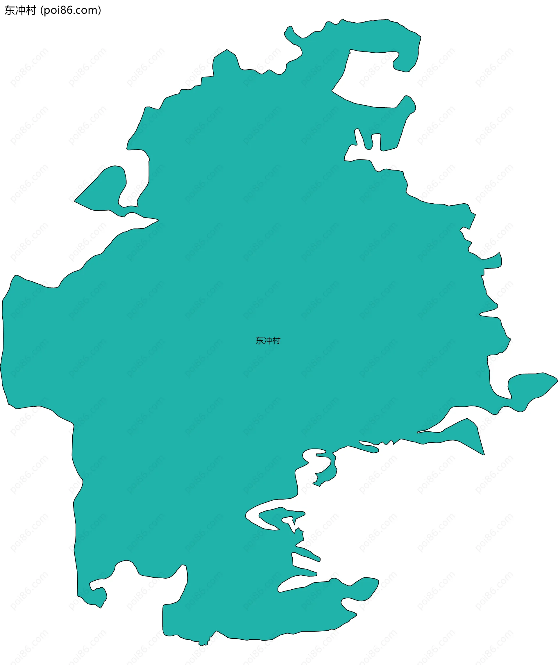 东冲村边界地图