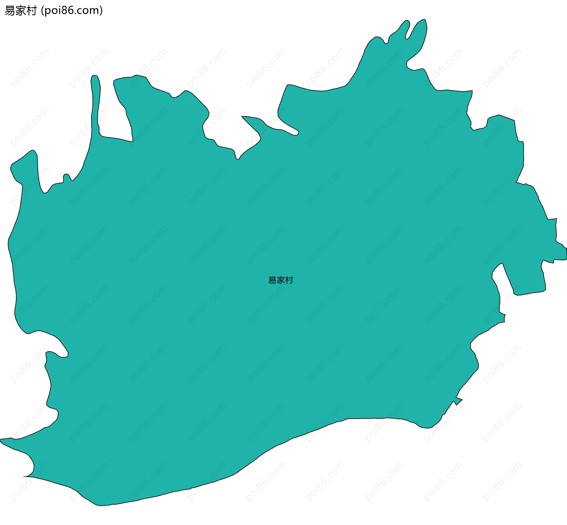 易家村边界地图