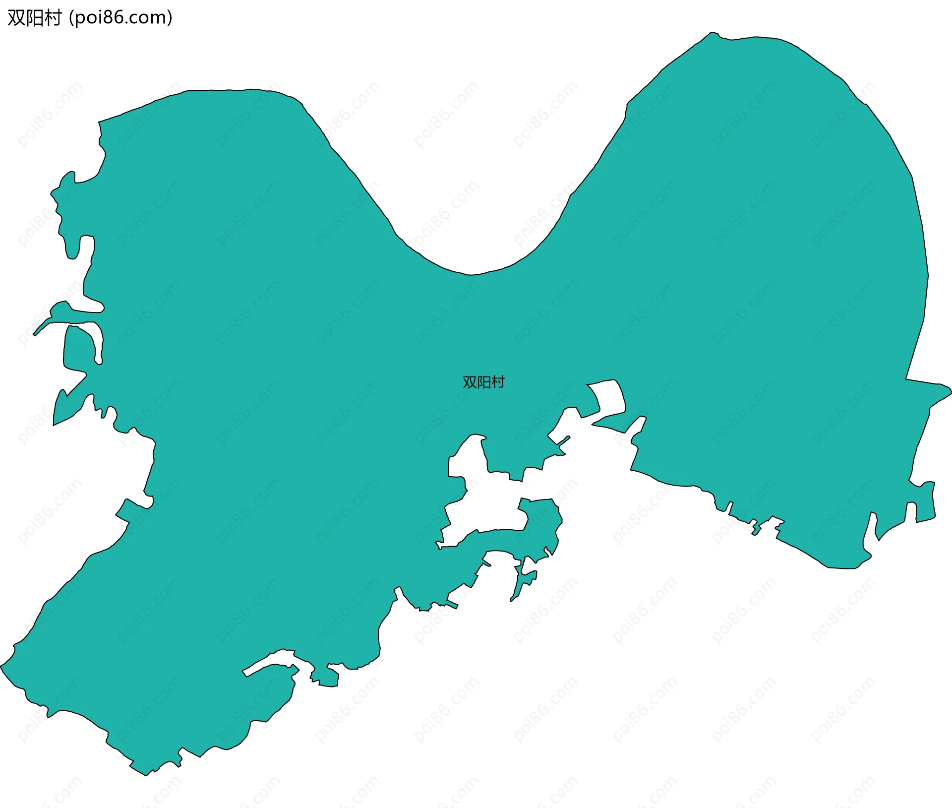 双阳村边界地图