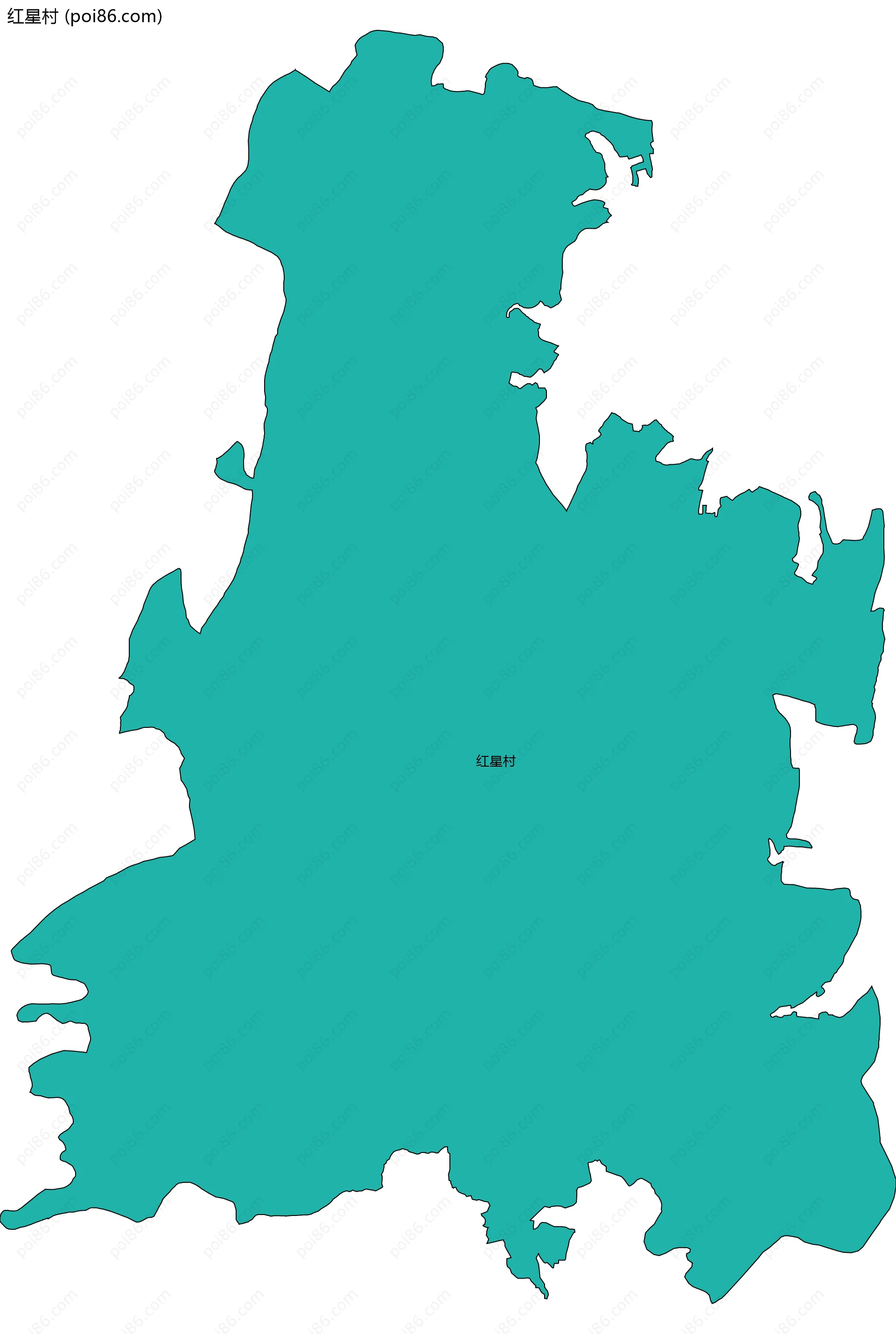 红星村边界地图