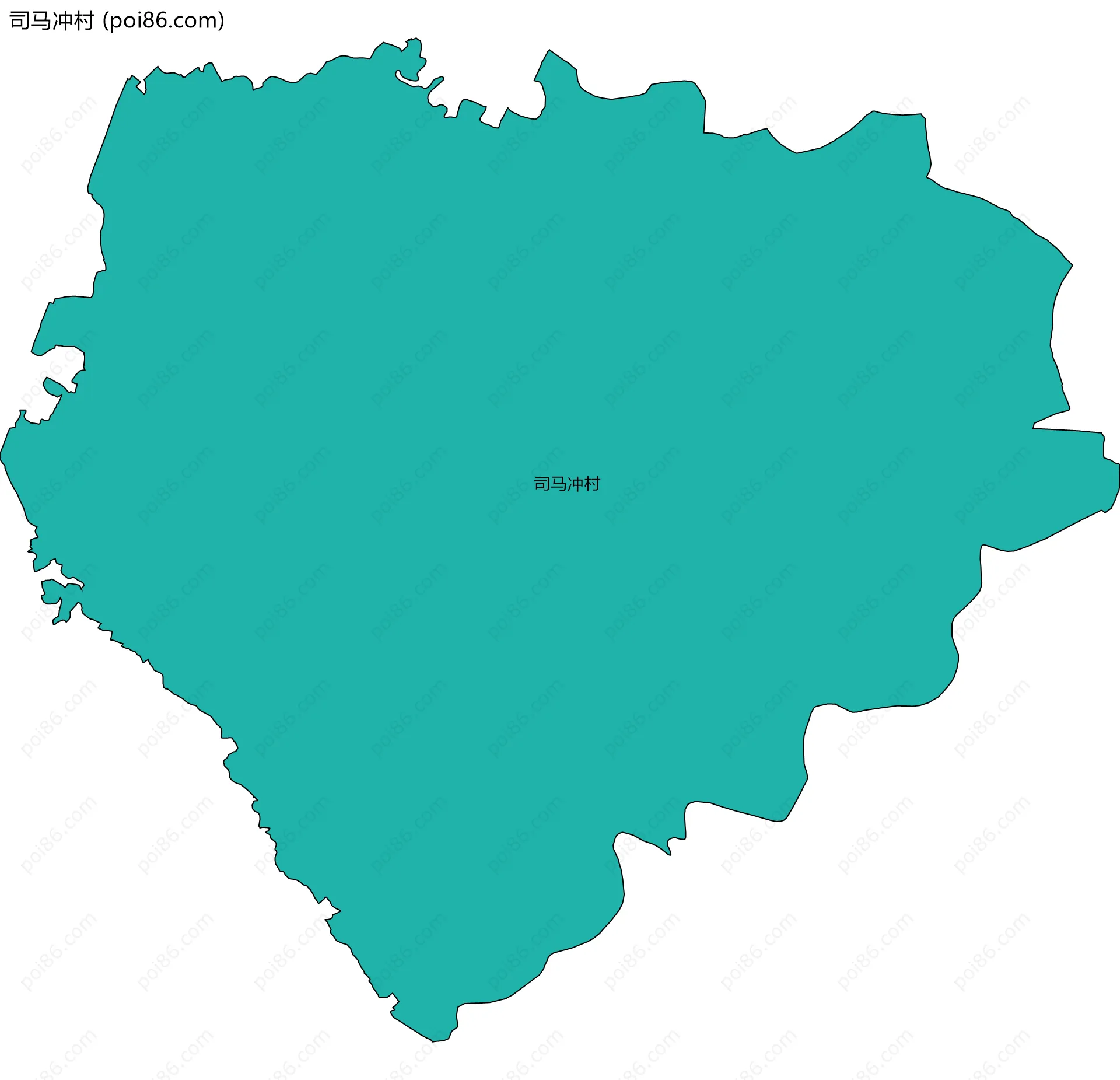 司马冲村边界地图