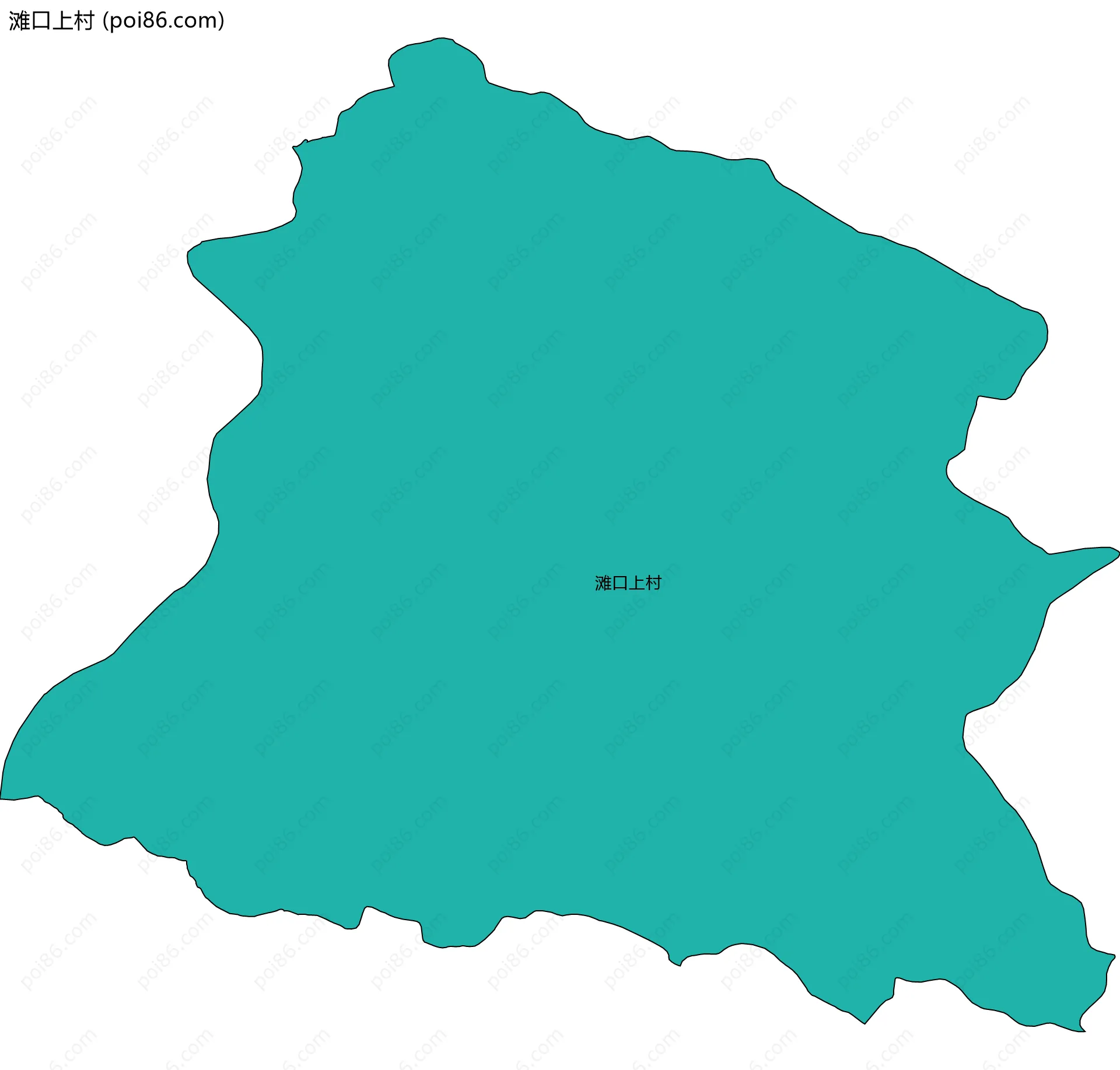 滩口上村边界地图