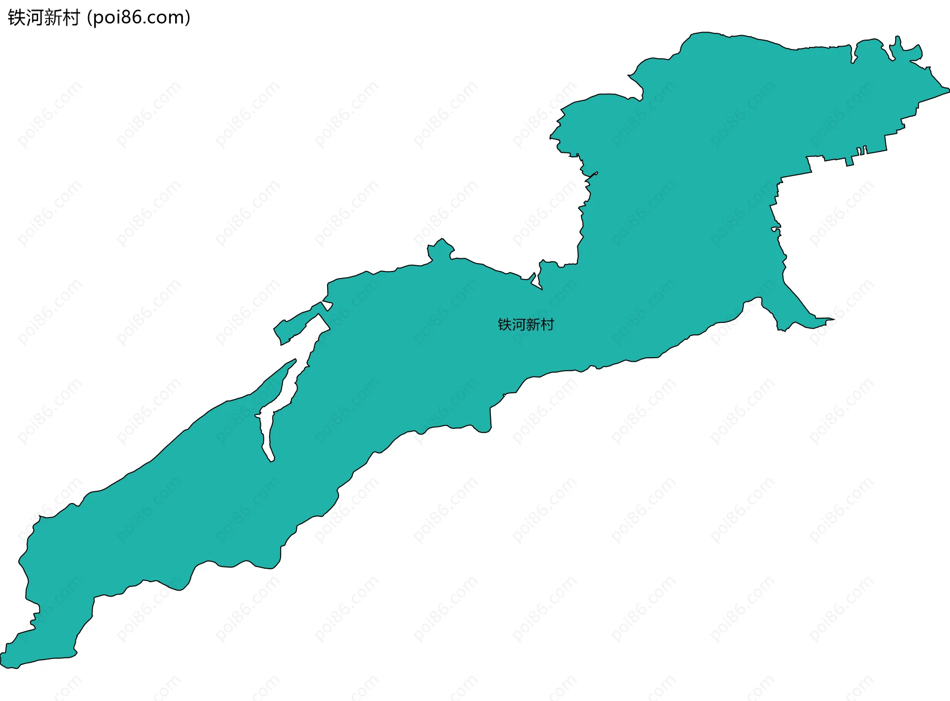 铁河新村边界地图
