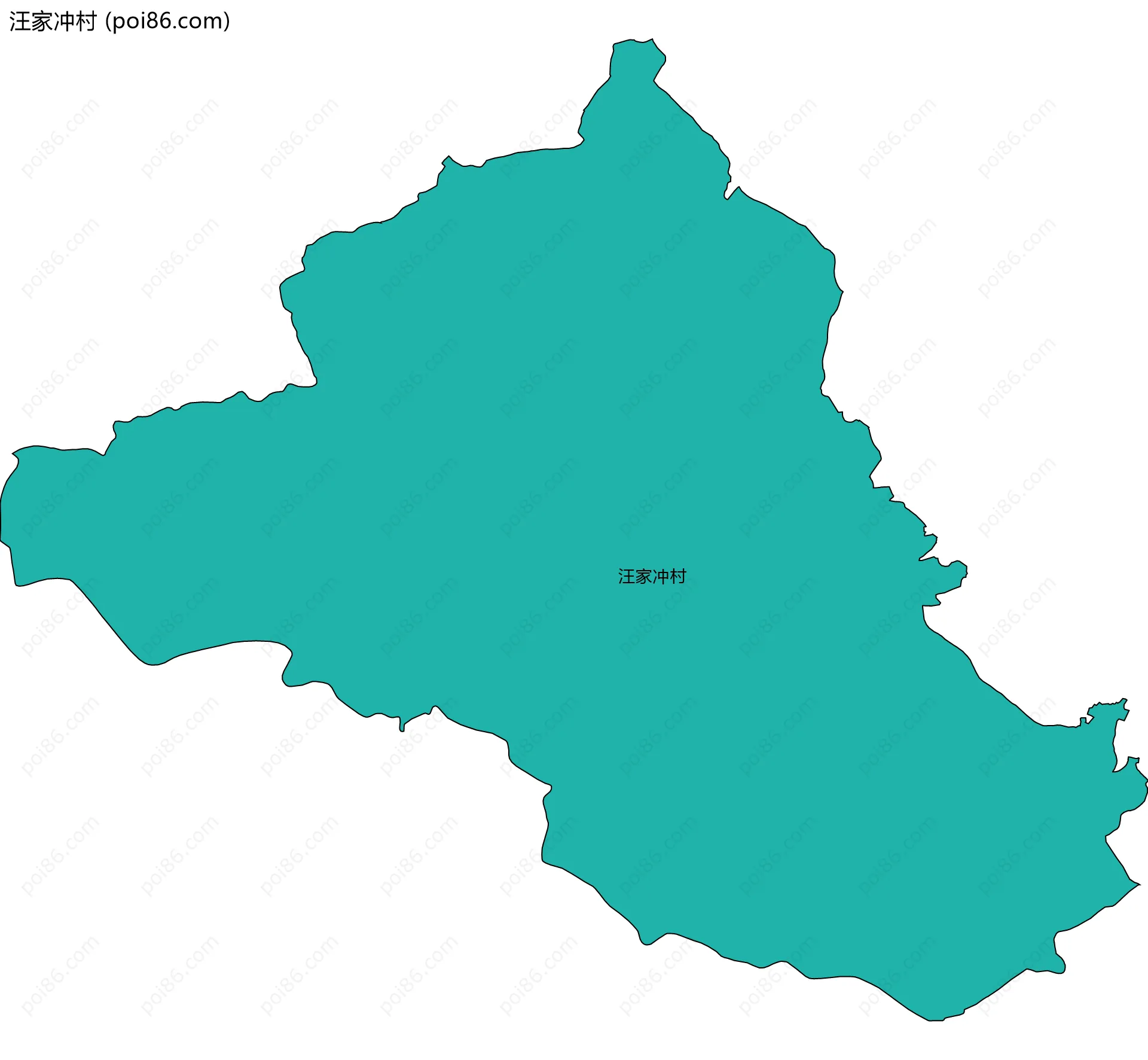 汪家冲村边界地图