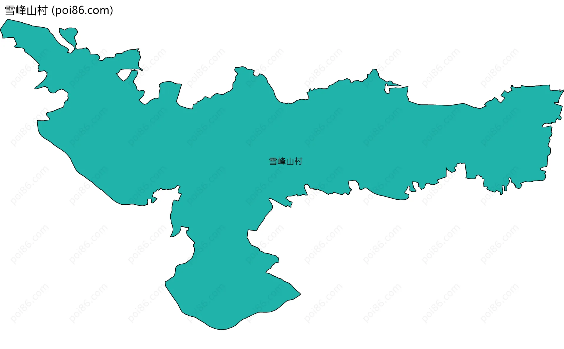 雪峰山村边界地图
