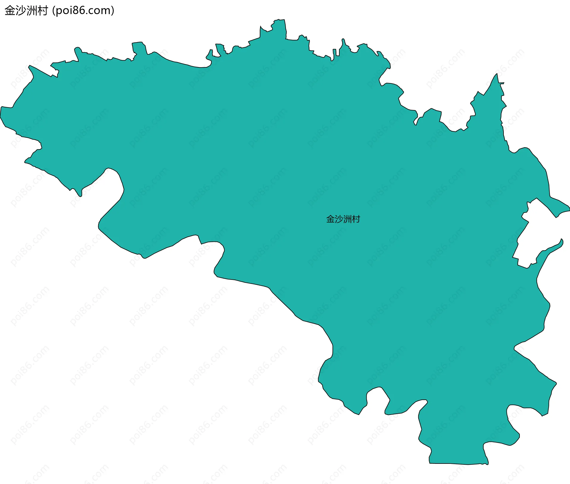 金沙洲村边界地图