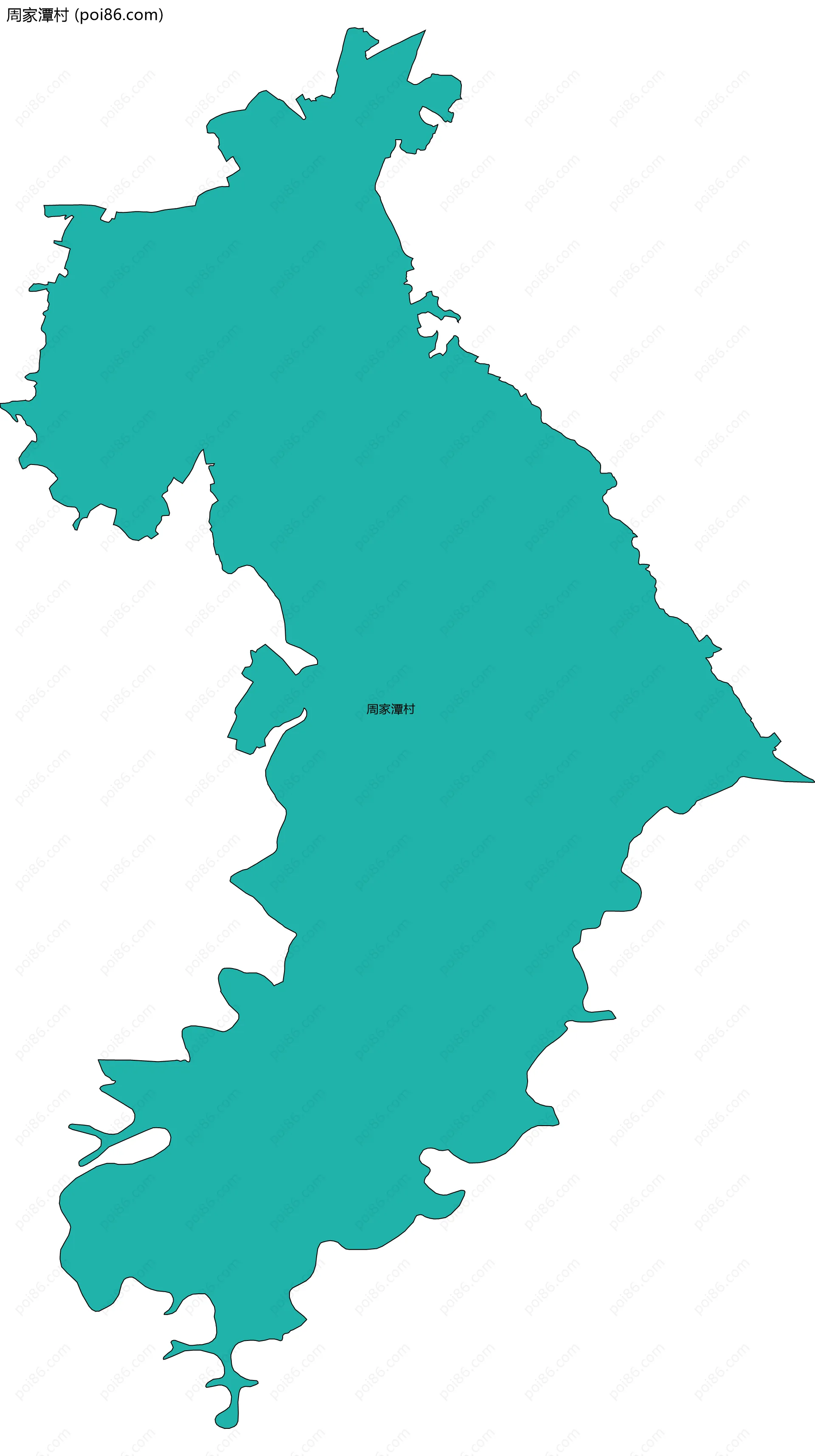 周家潭村边界地图