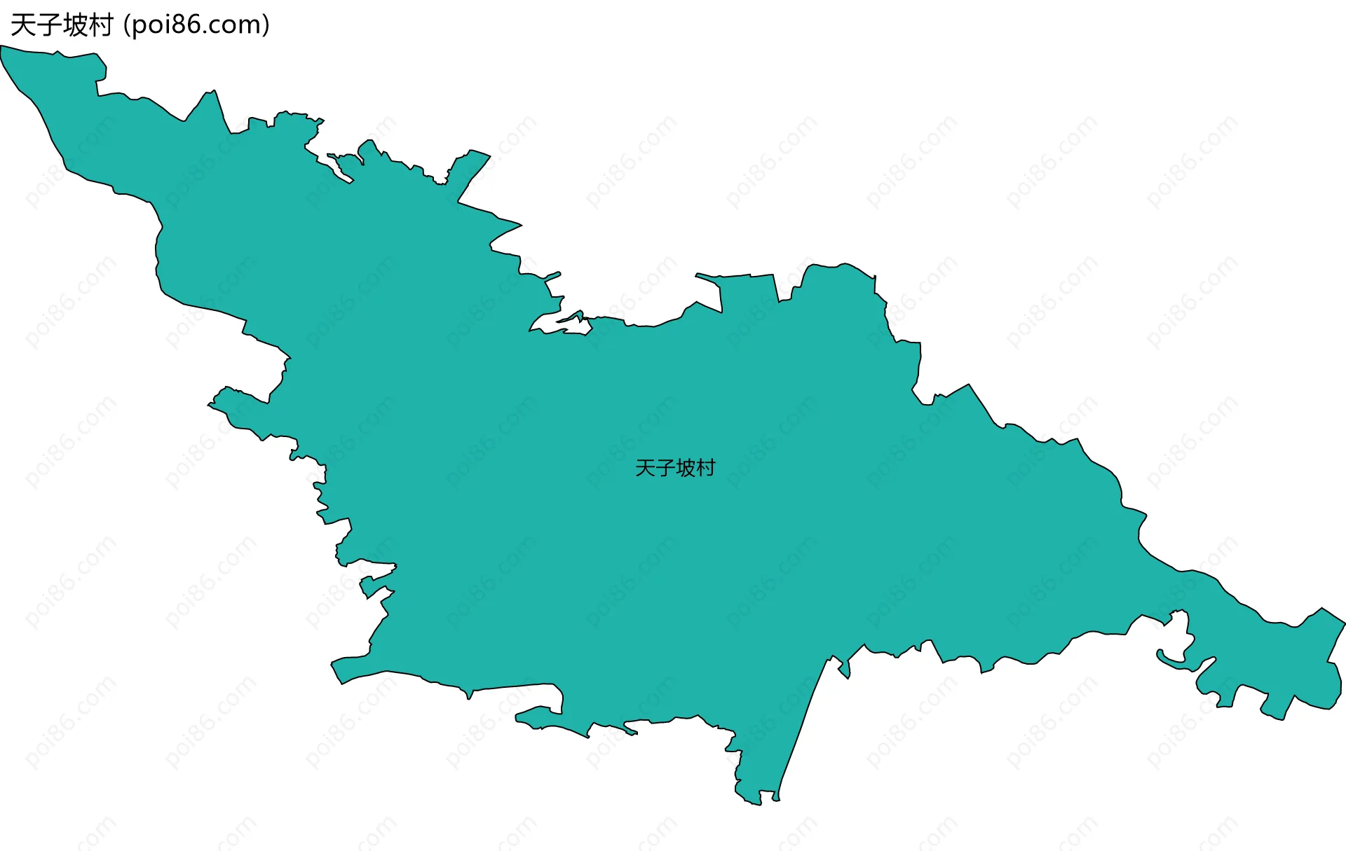 天子坡村边界地图