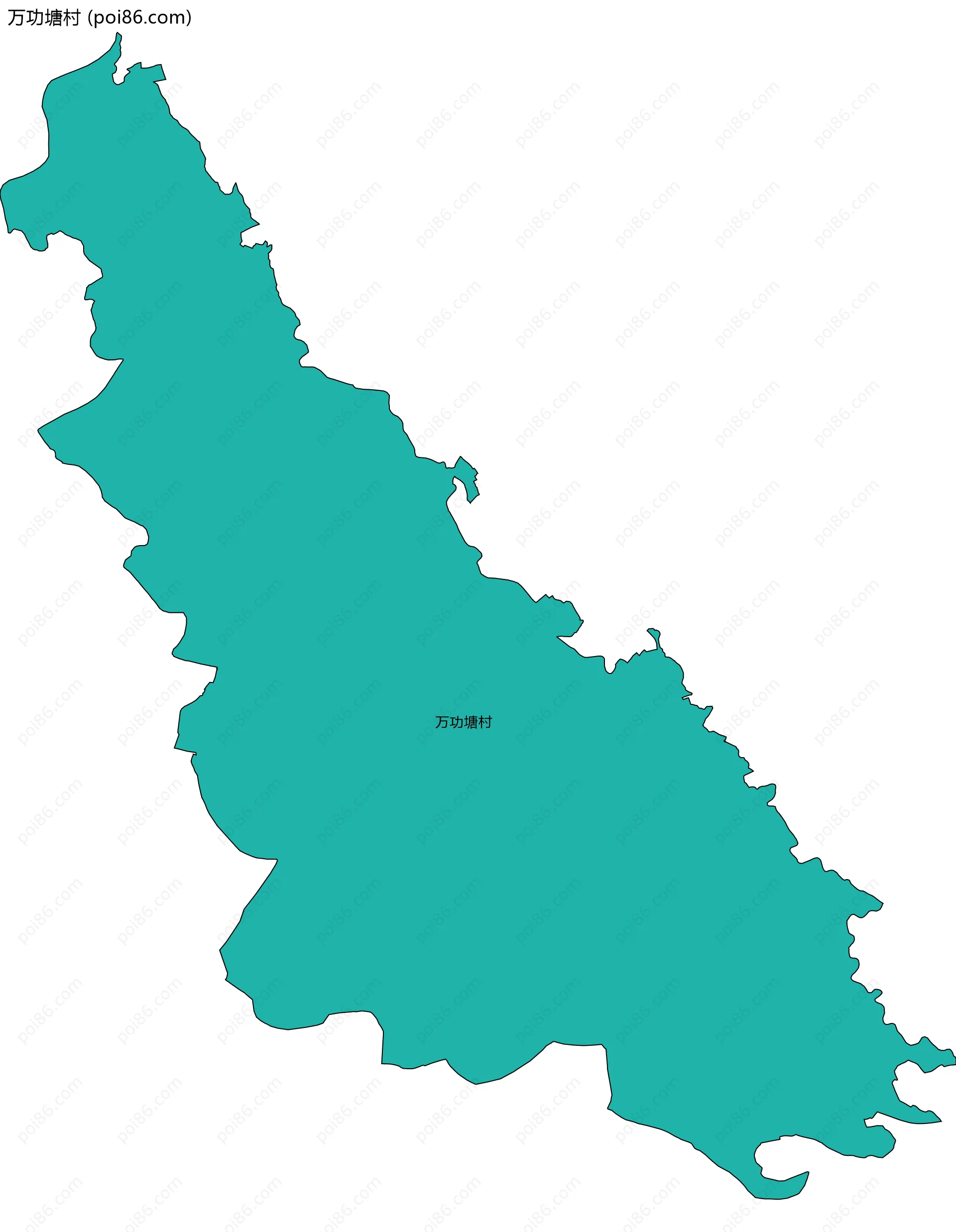 万功塘村边界地图