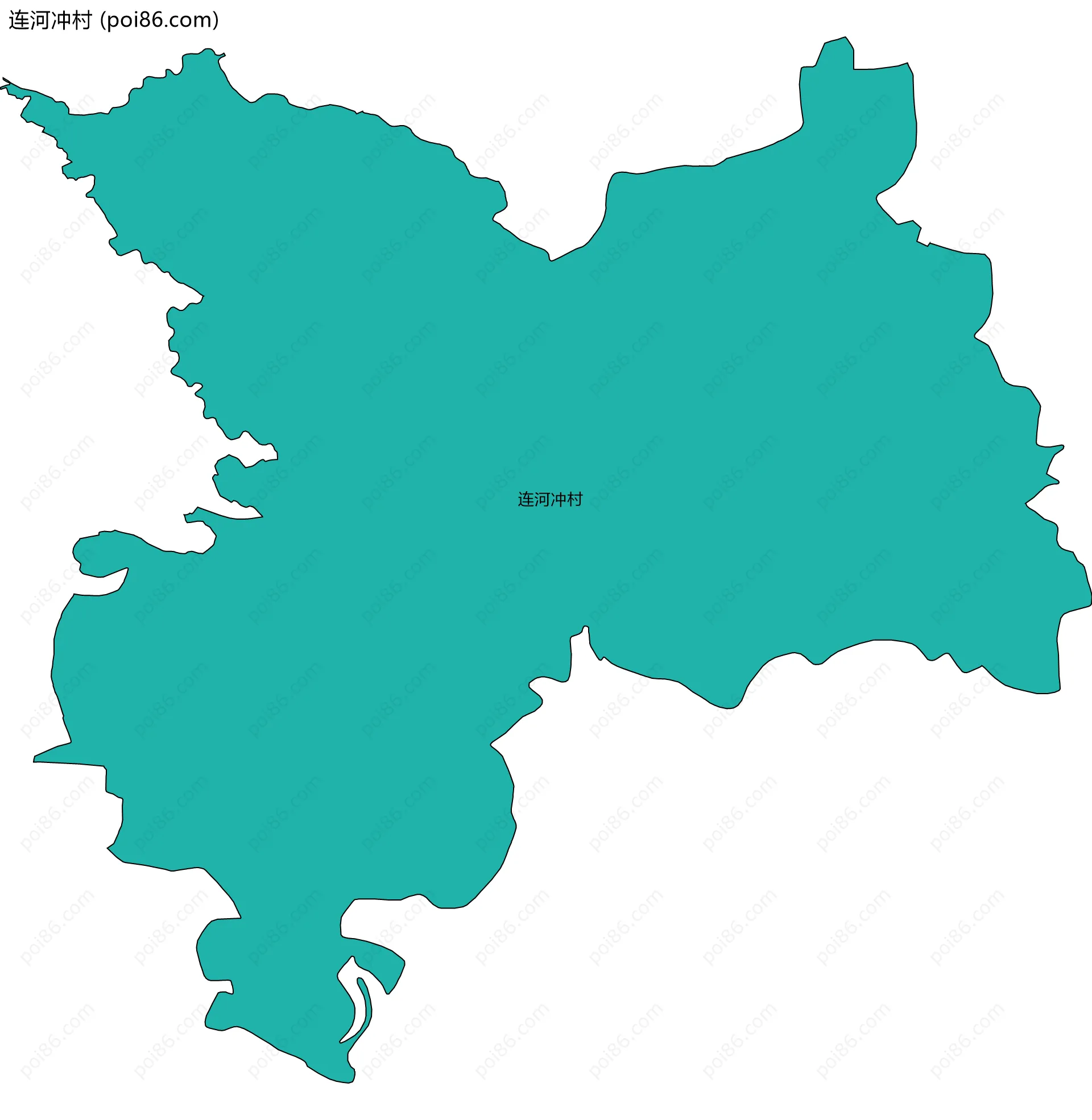 连河冲村边界地图