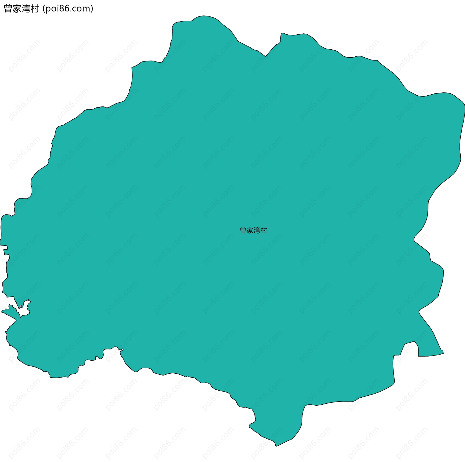 曾家湾村边界地图