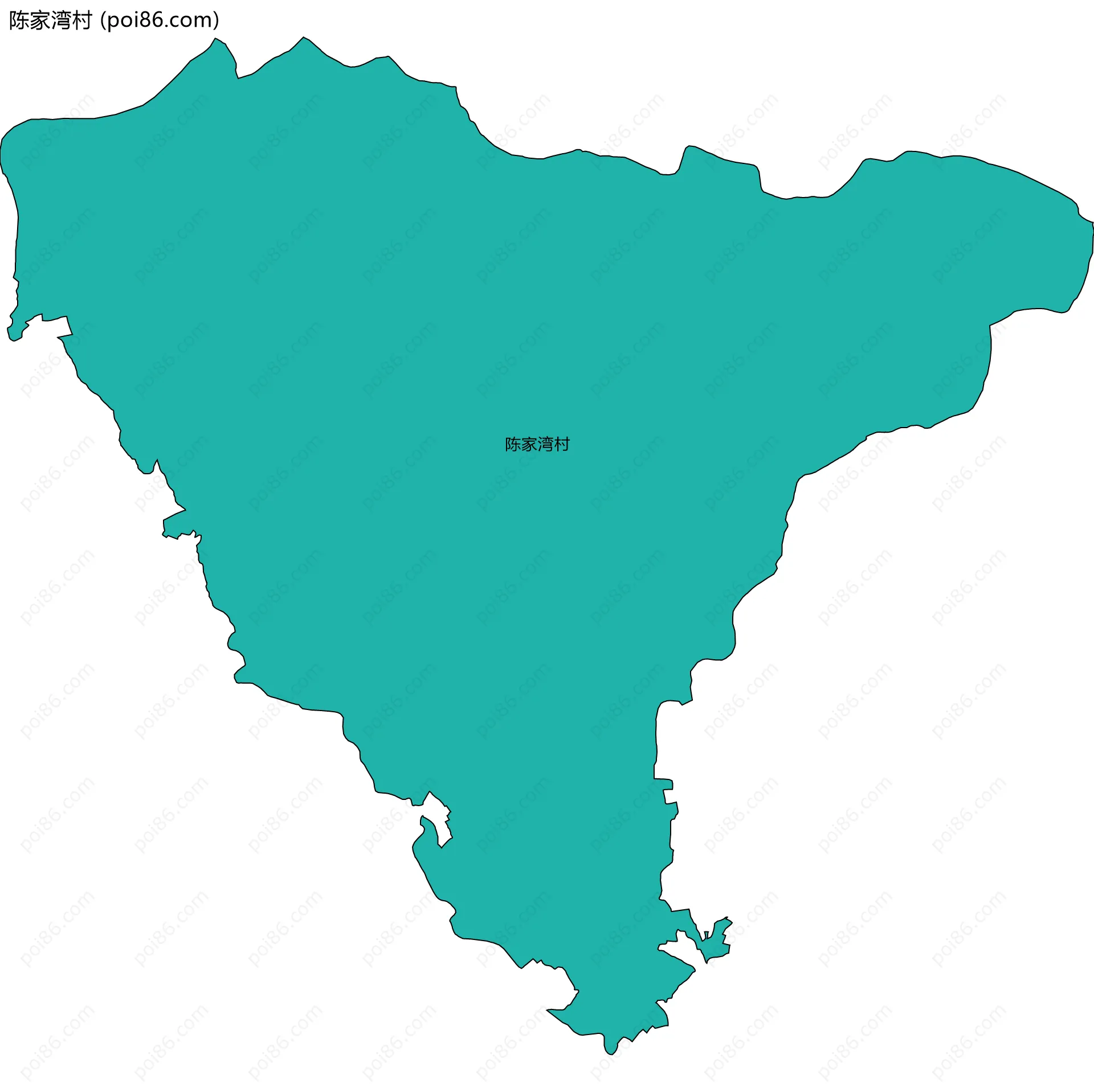 陈家湾村边界地图