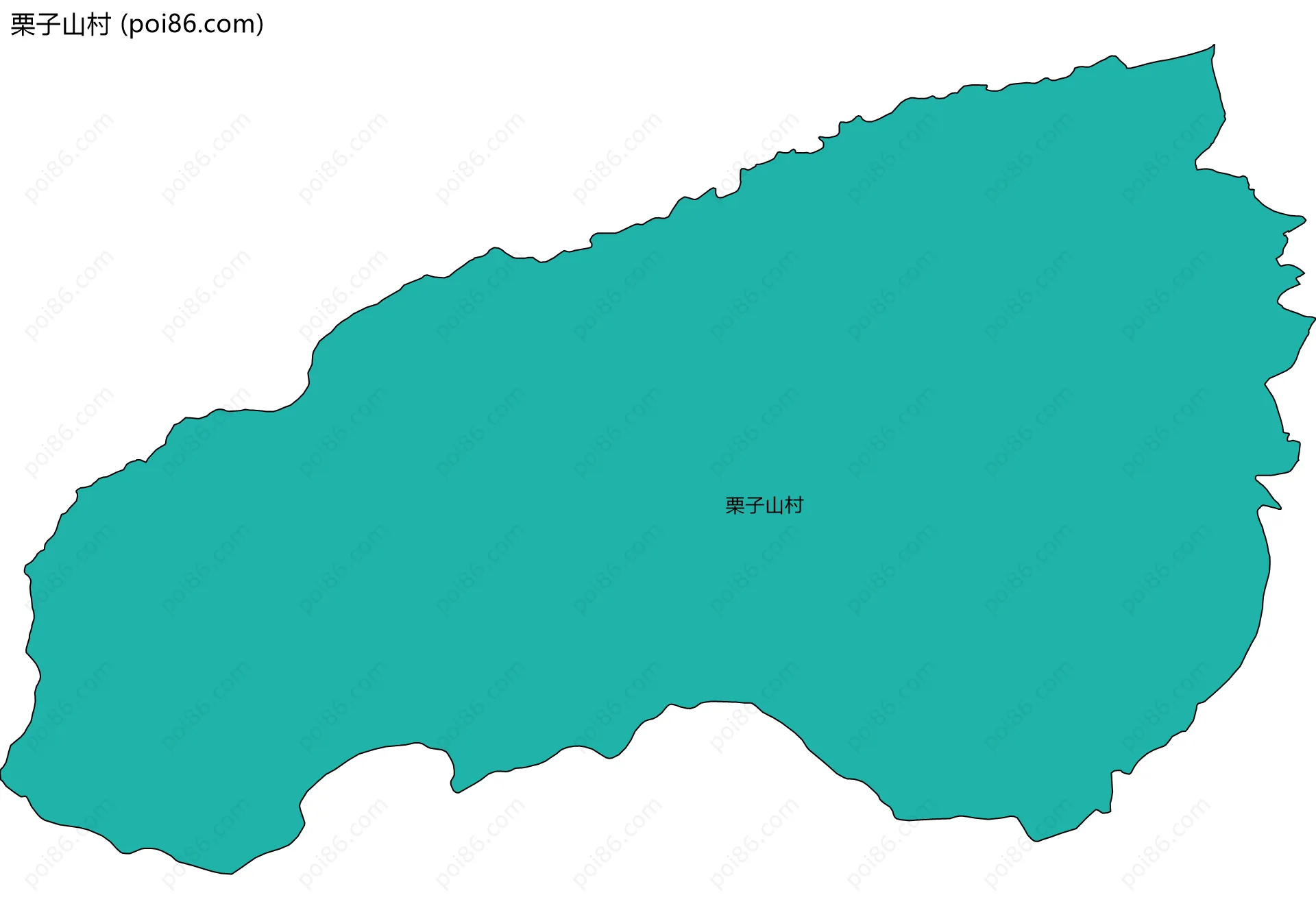 栗子山村边界地图