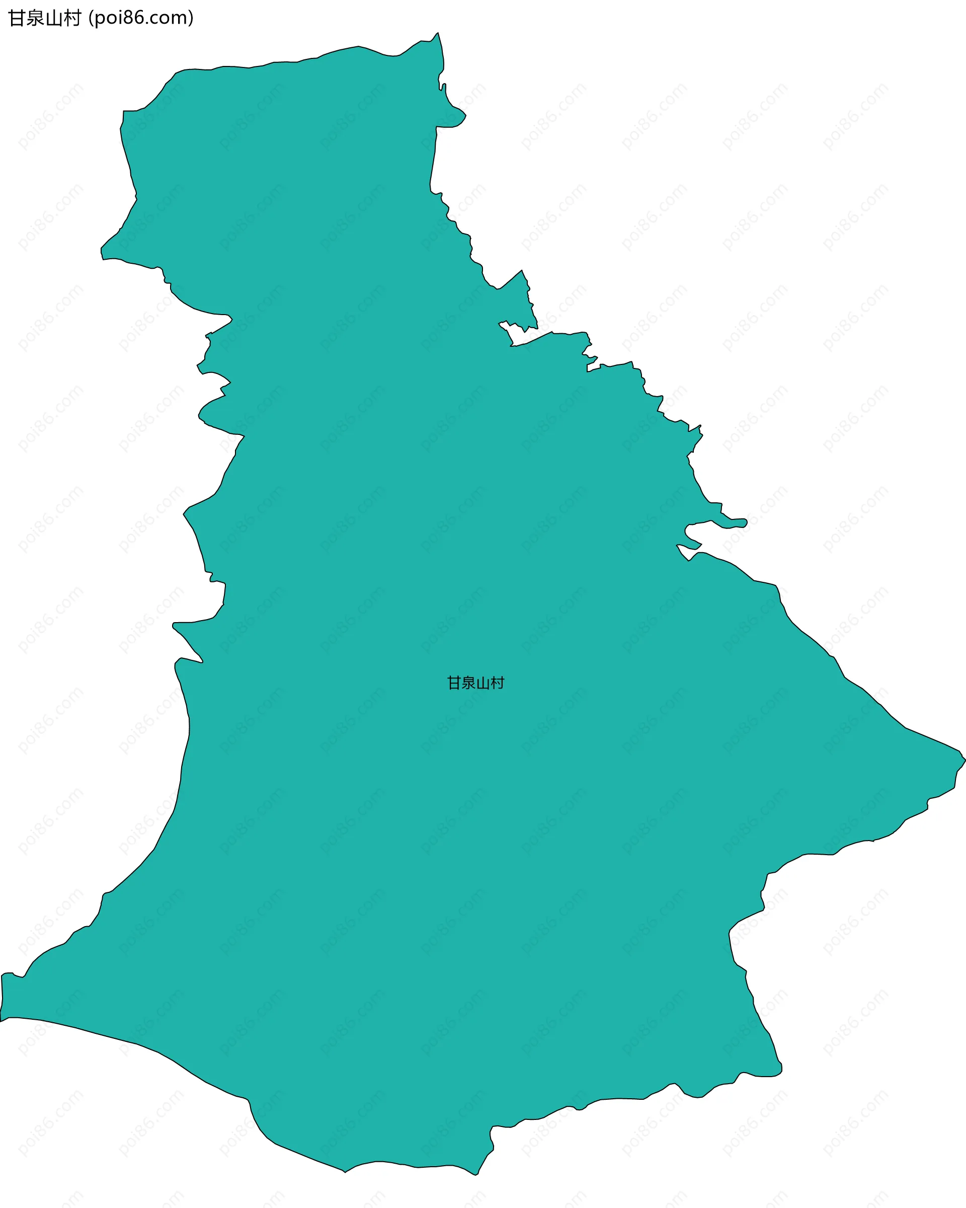 甘泉山村边界地图