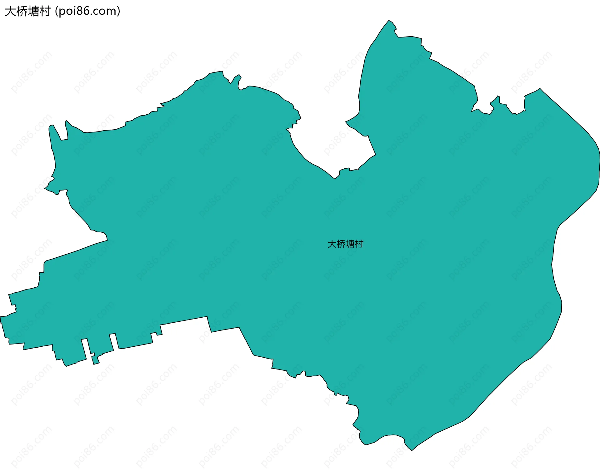 大桥塘村边界地图
