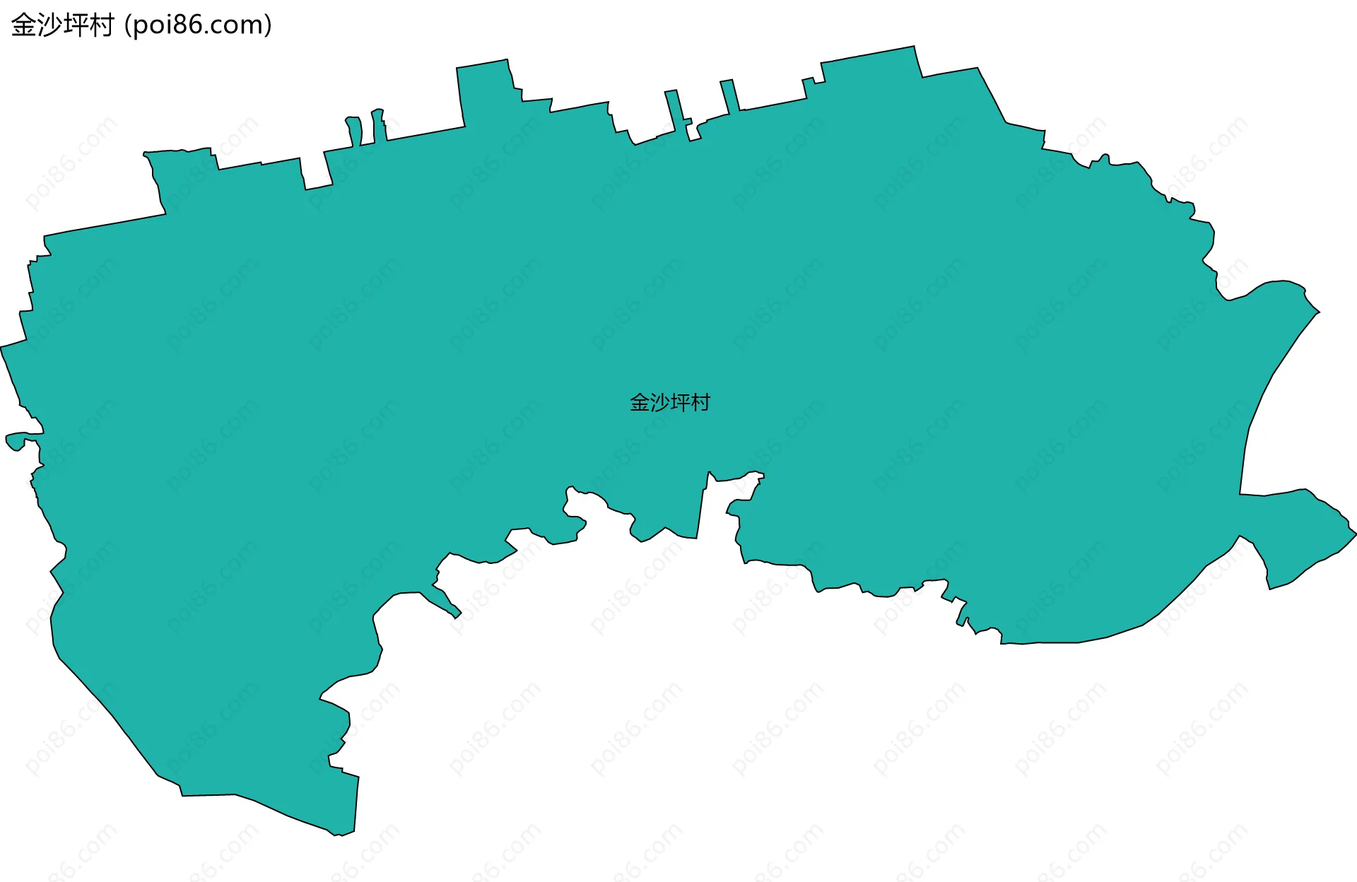 金沙坪村边界地图