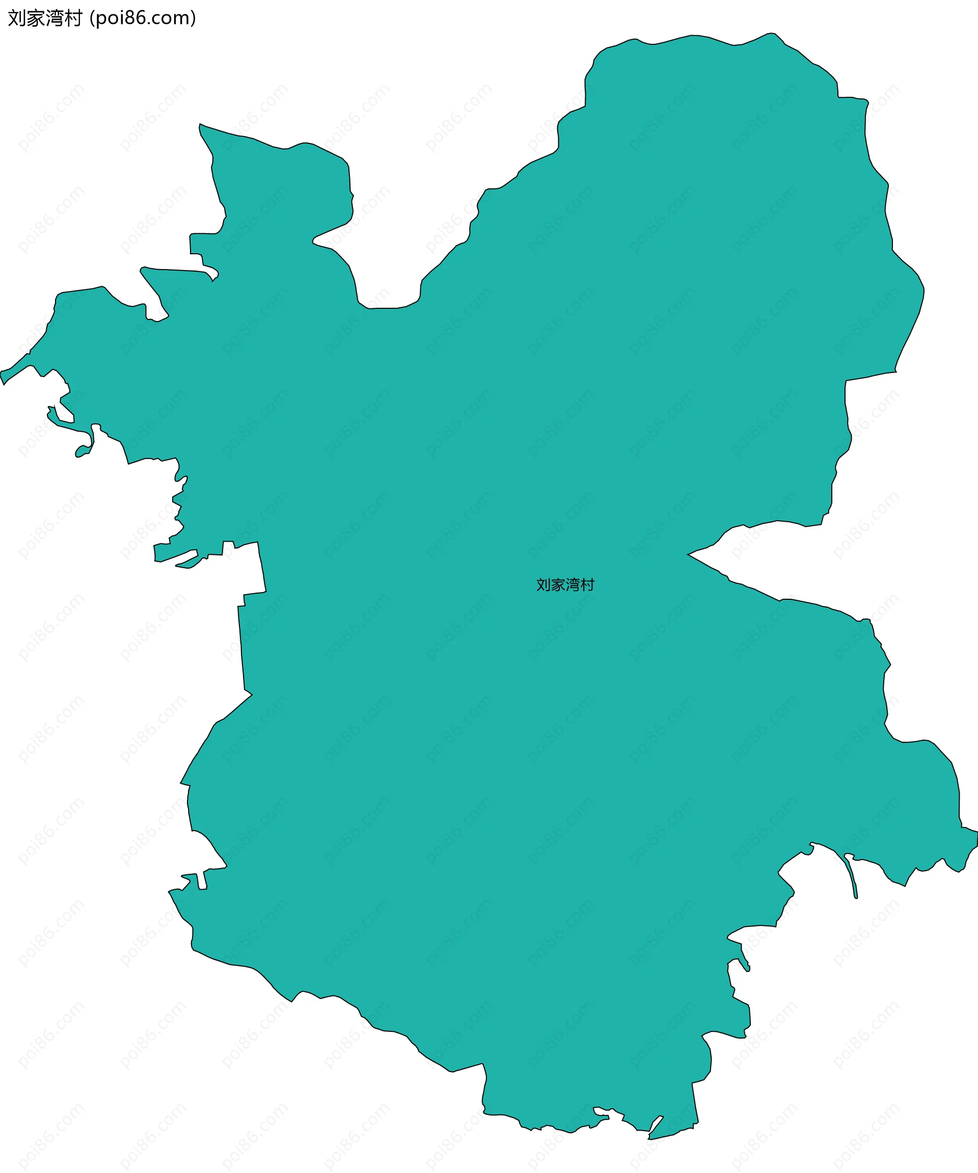 刘家湾村边界地图