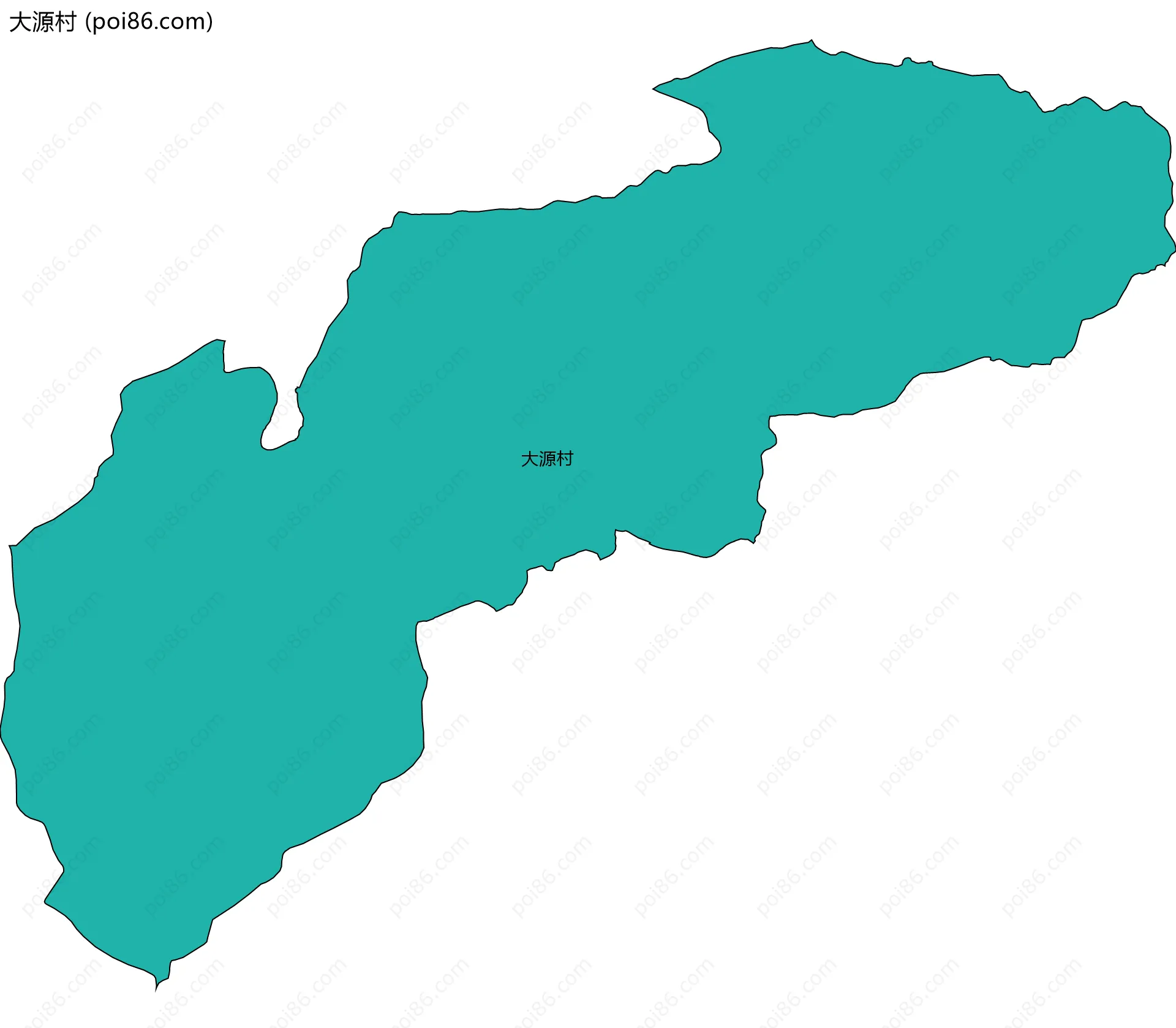 大源村边界地图
