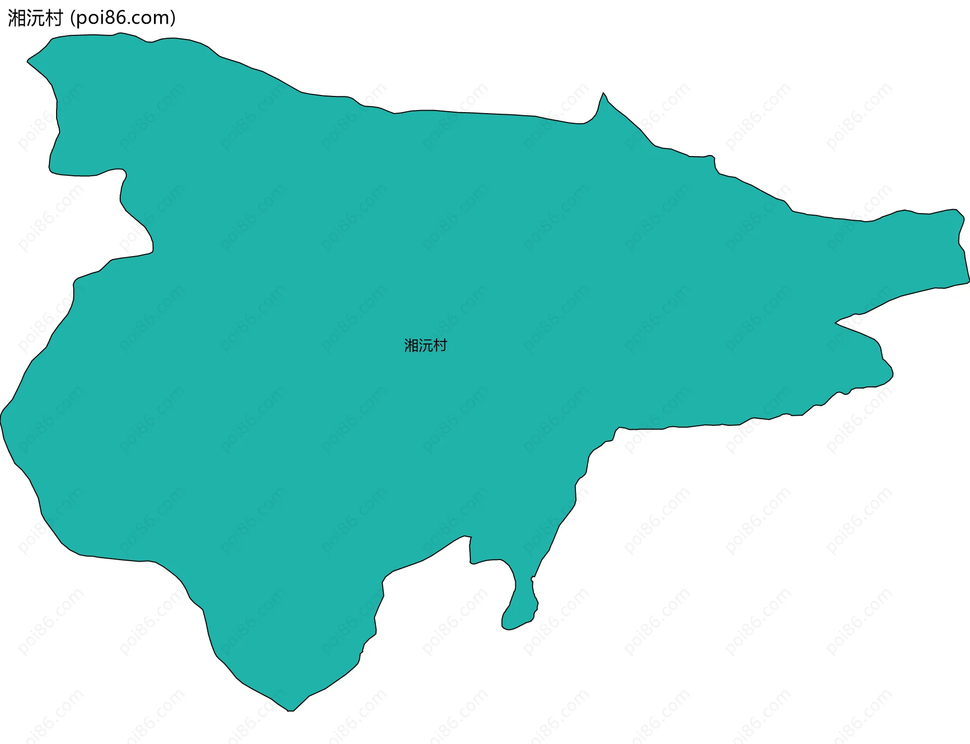 湘沅村边界地图