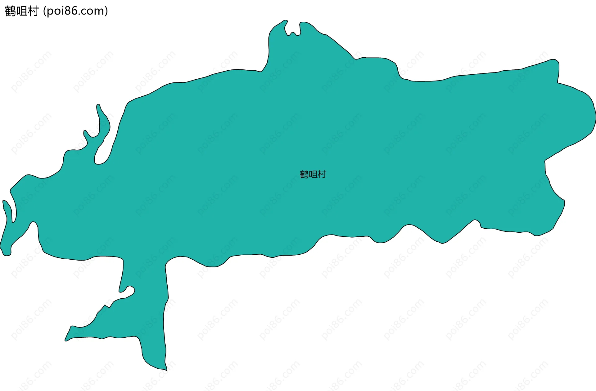 鹤咀村边界地图