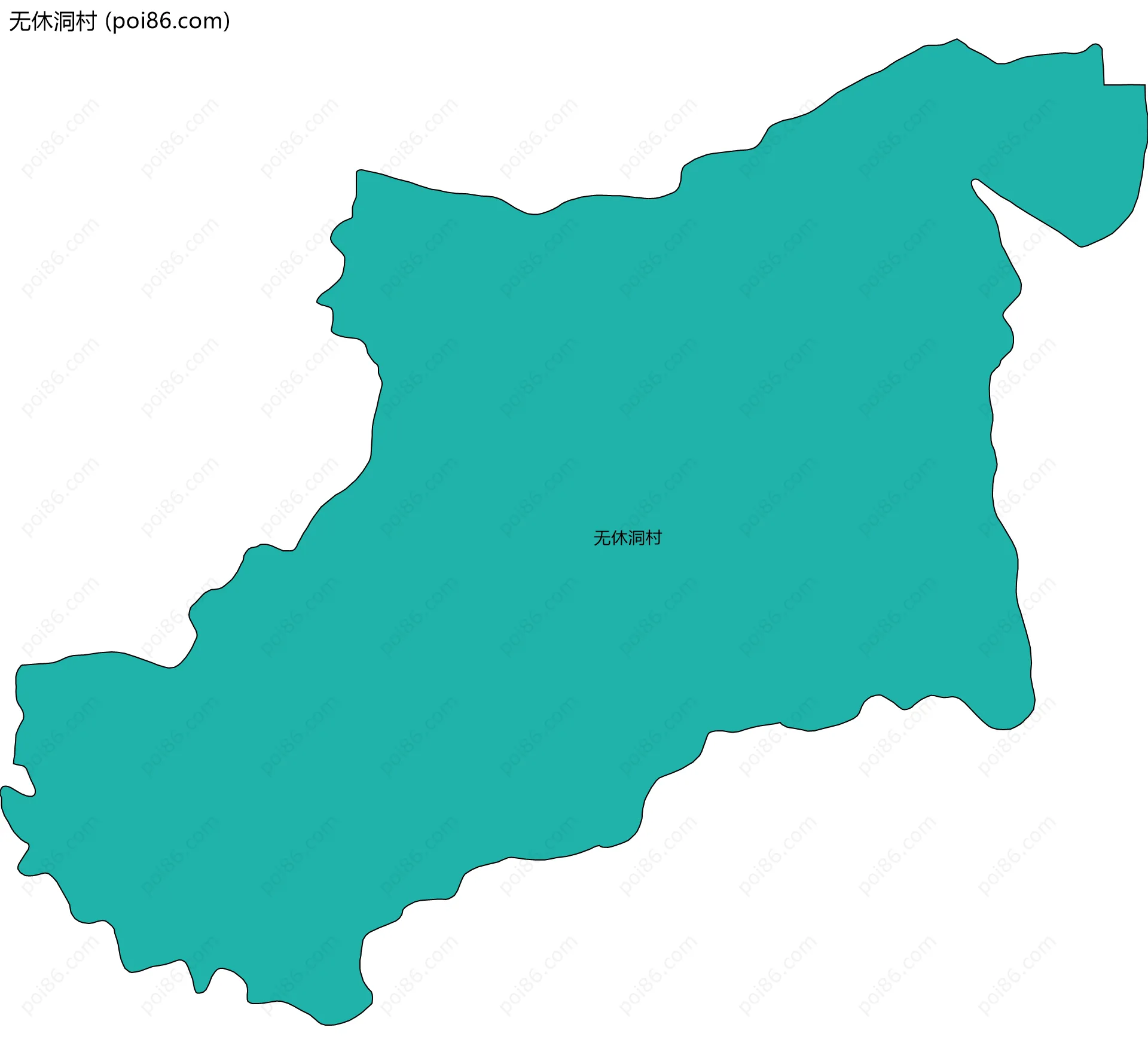 无休洞村边界地图