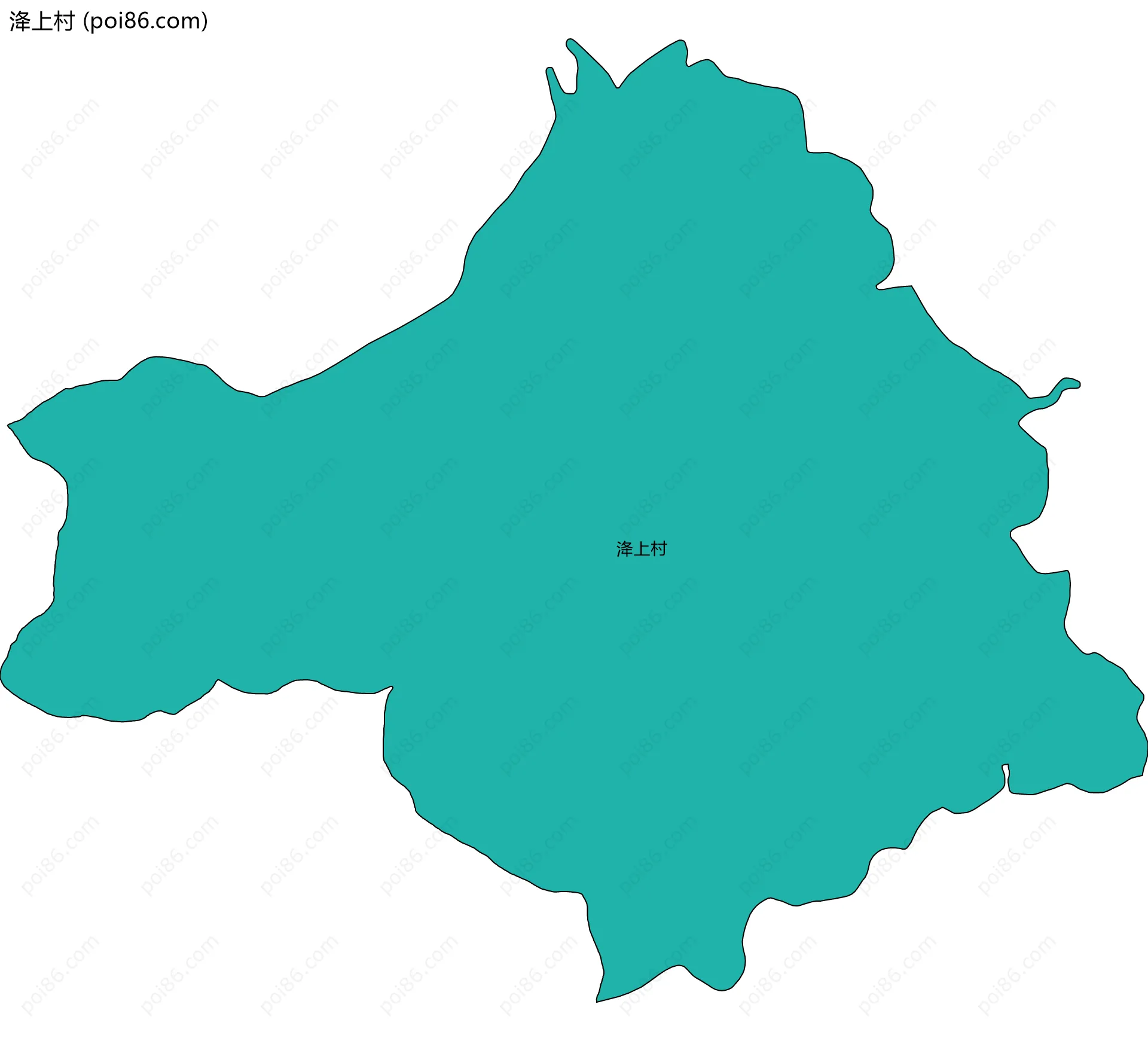 洚上村边界地图