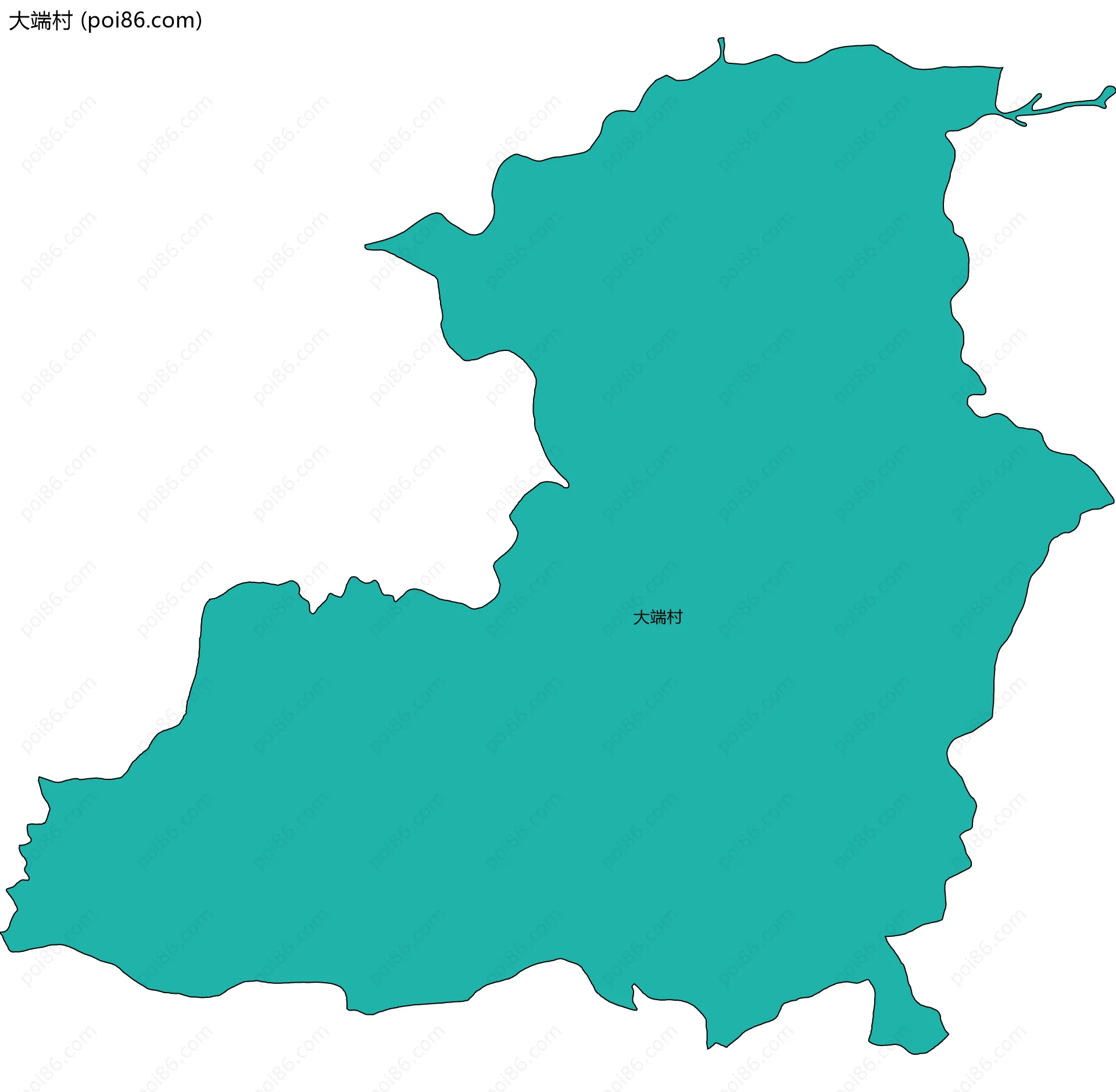 大端村边界地图