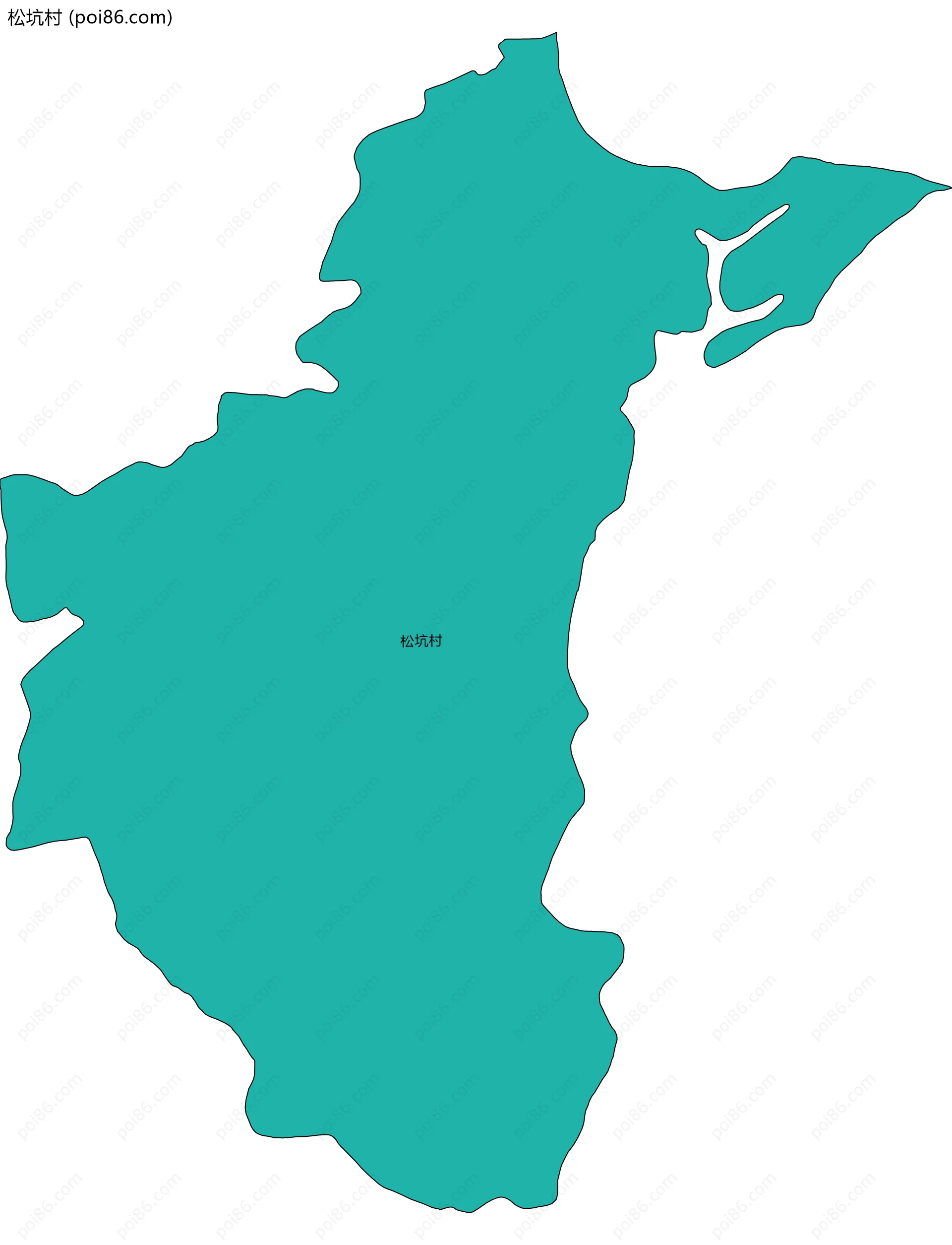 松坑村边界地图