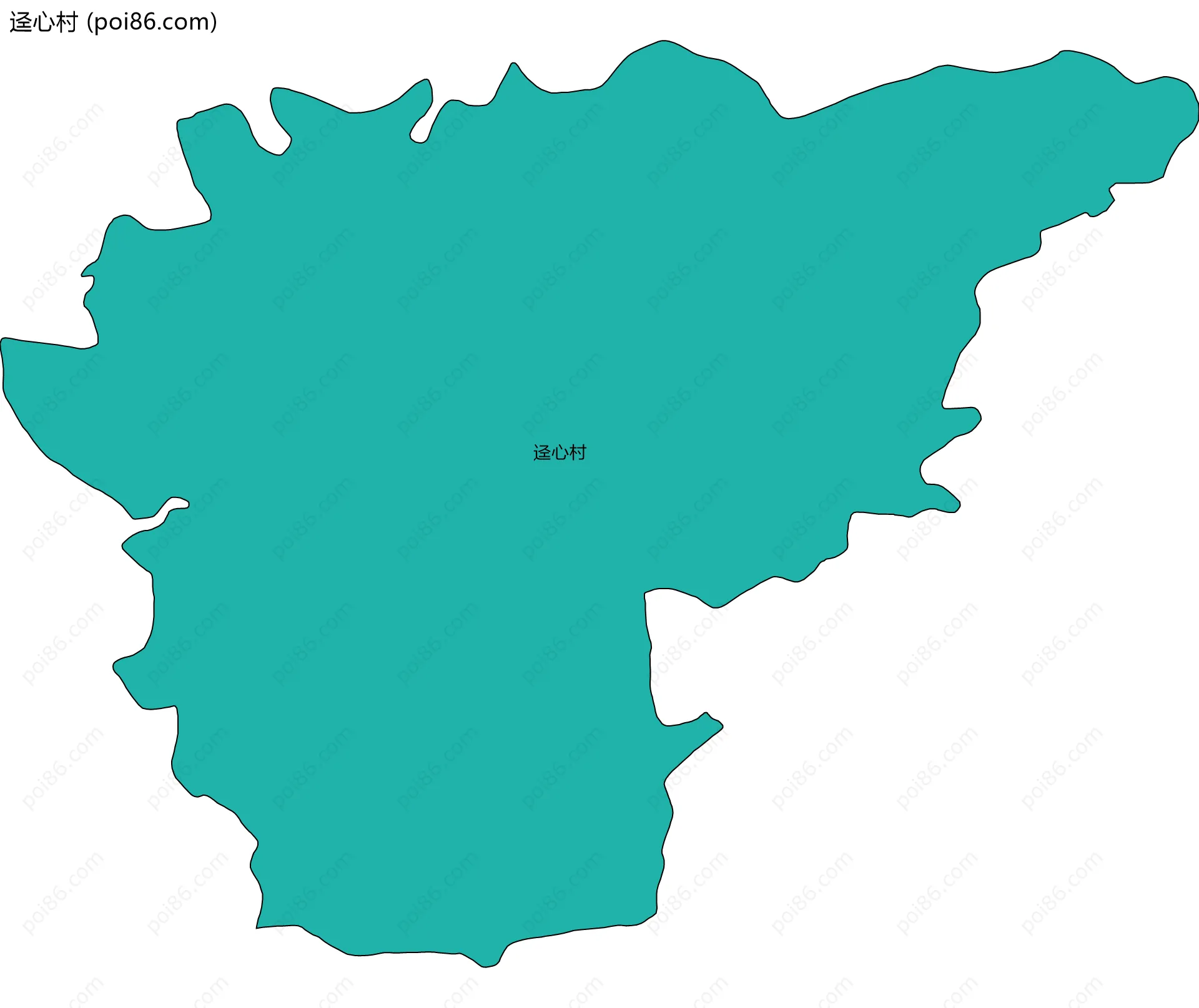 迳心村边界地图