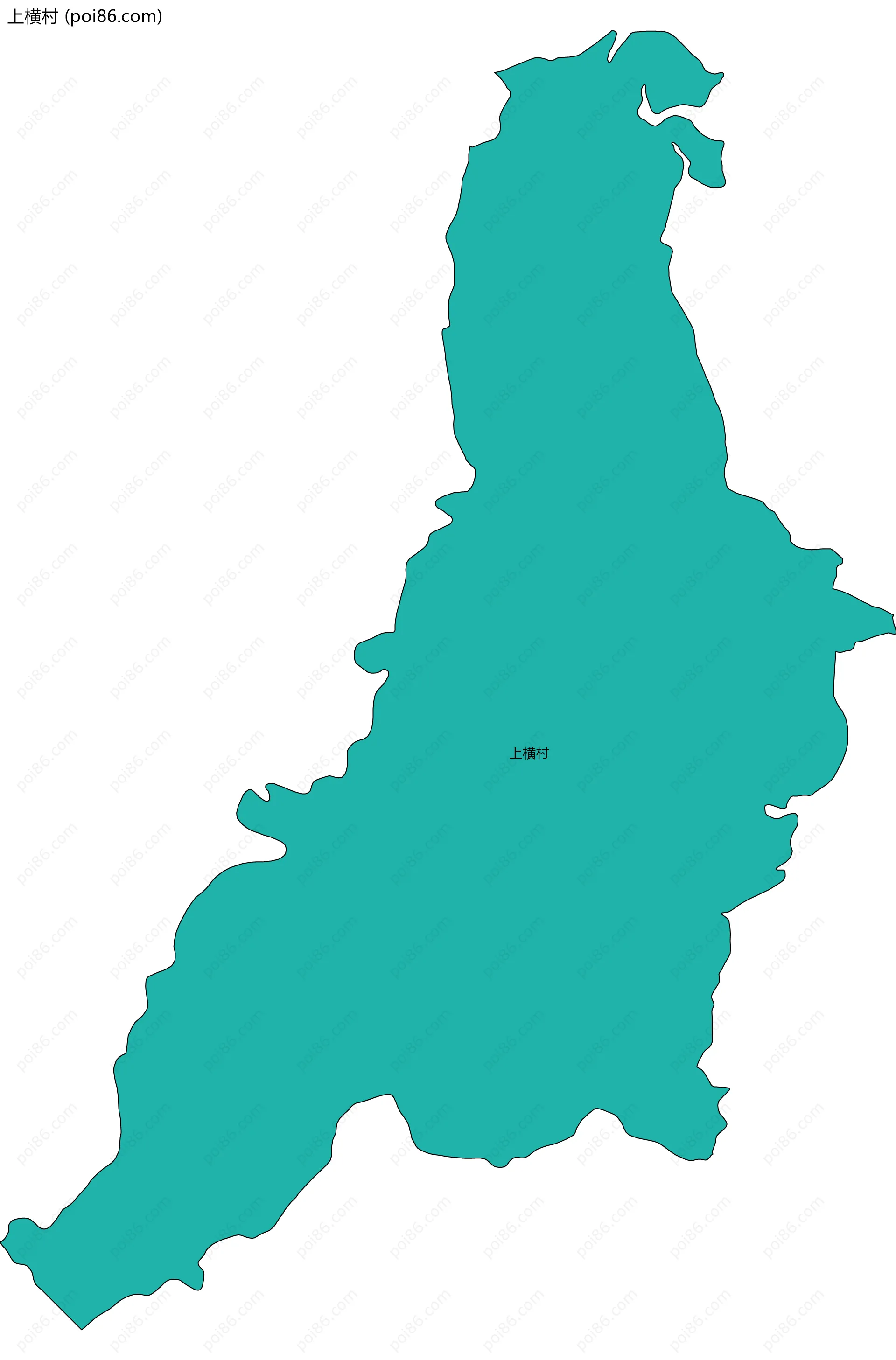 上横村边界地图