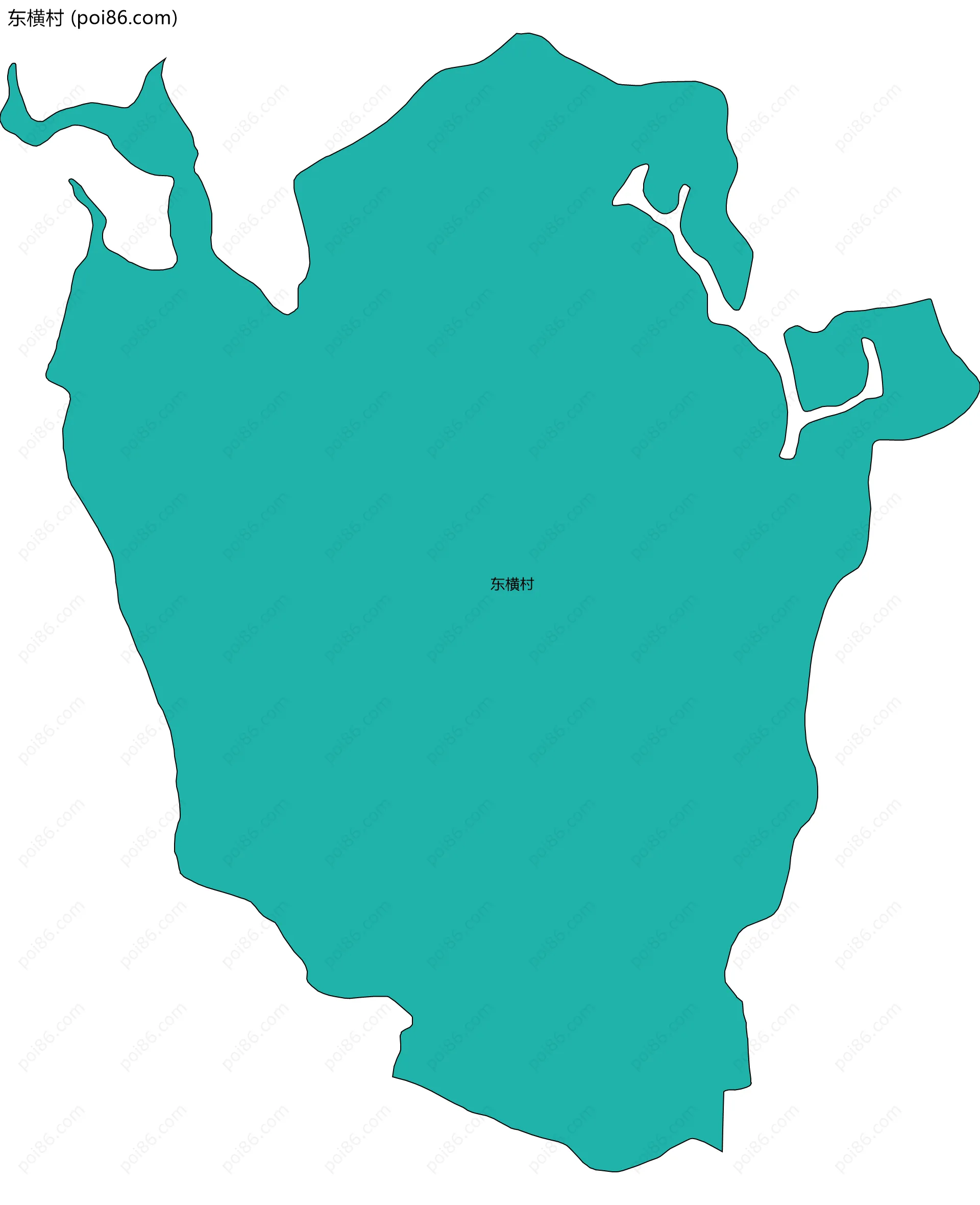 东横村边界地图