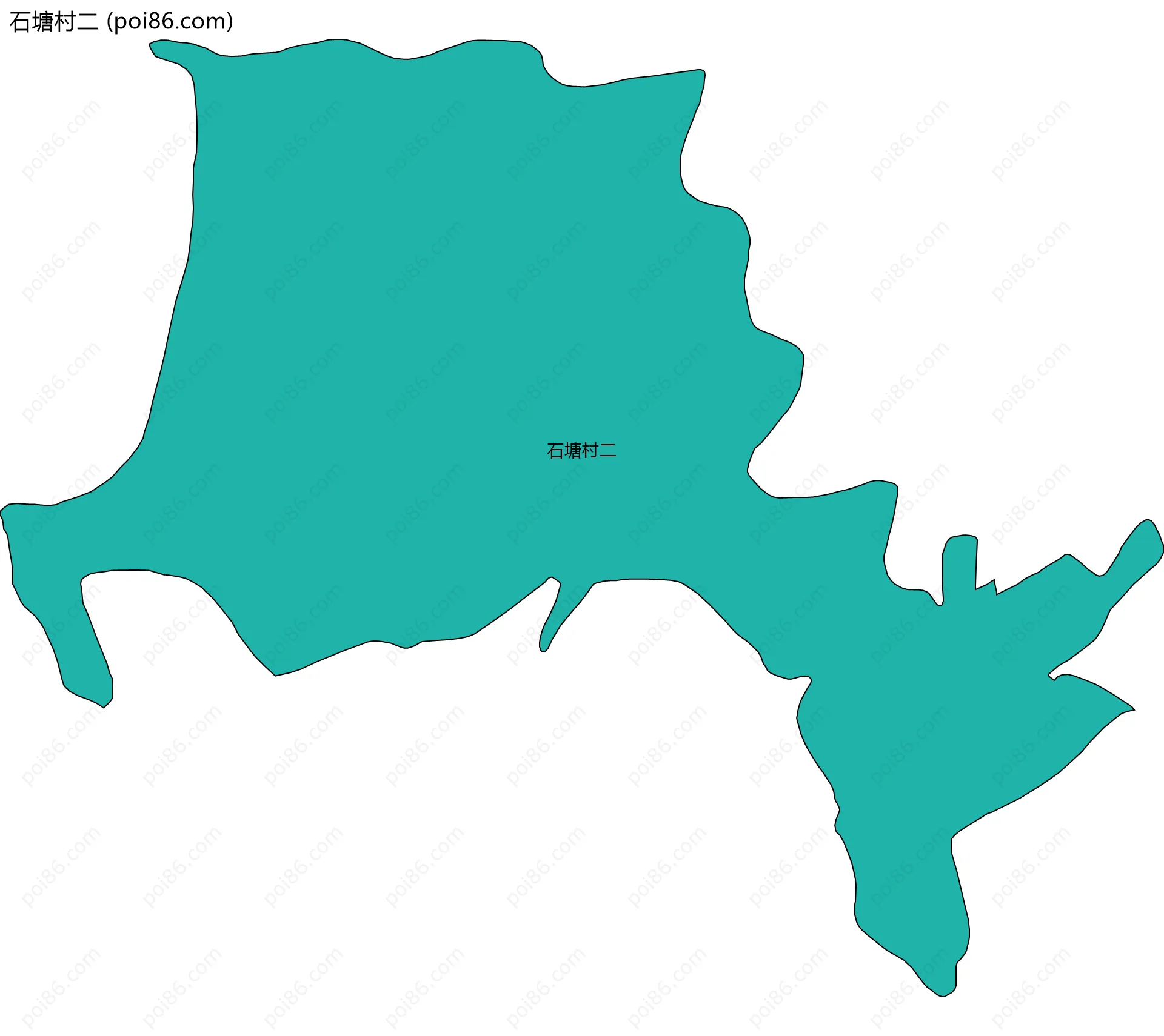 石塘村二边界地图