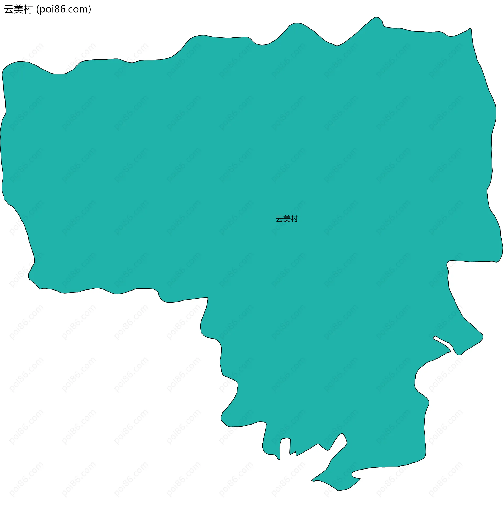 云美村边界地图