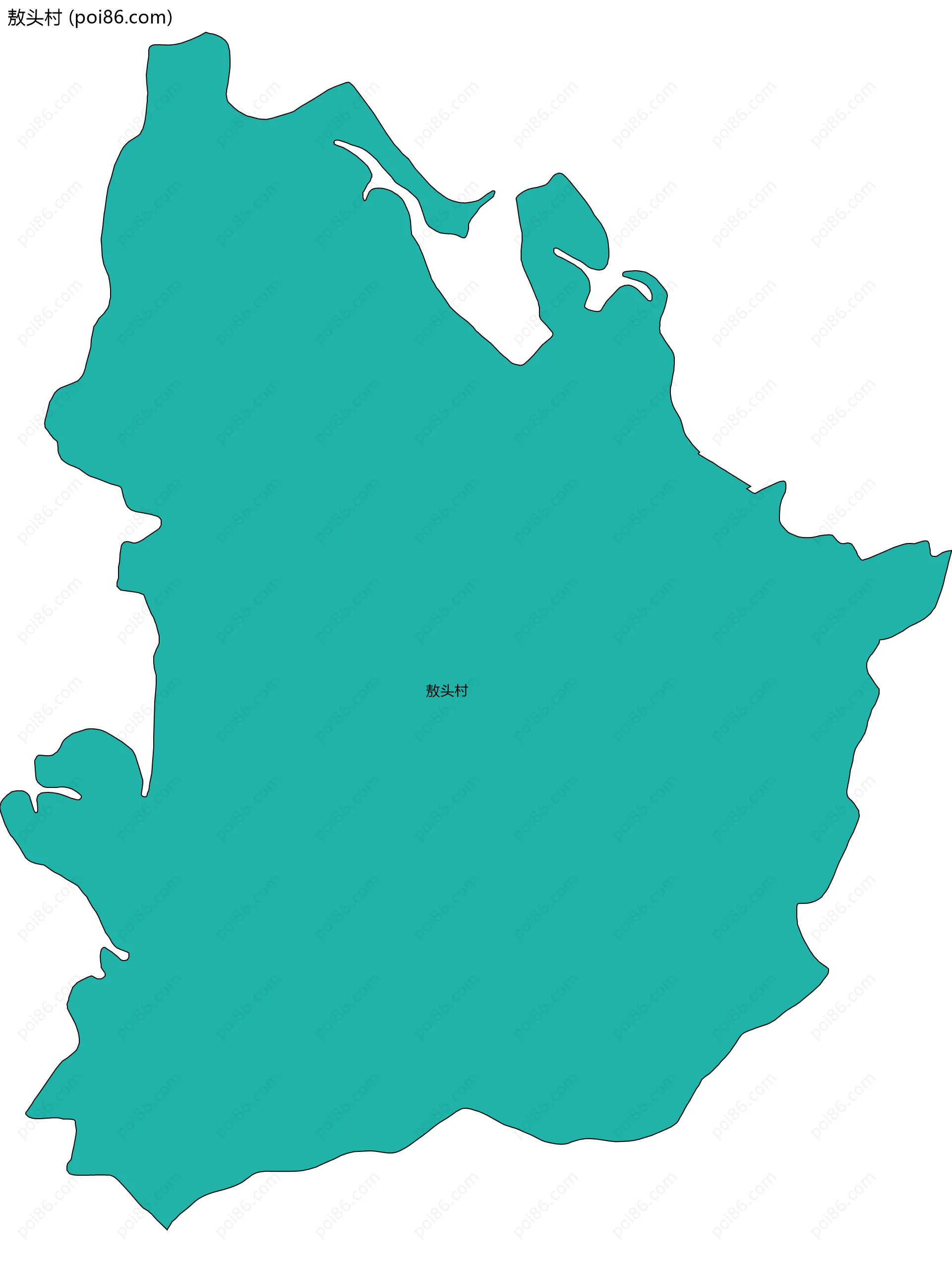 敖头村边界地图