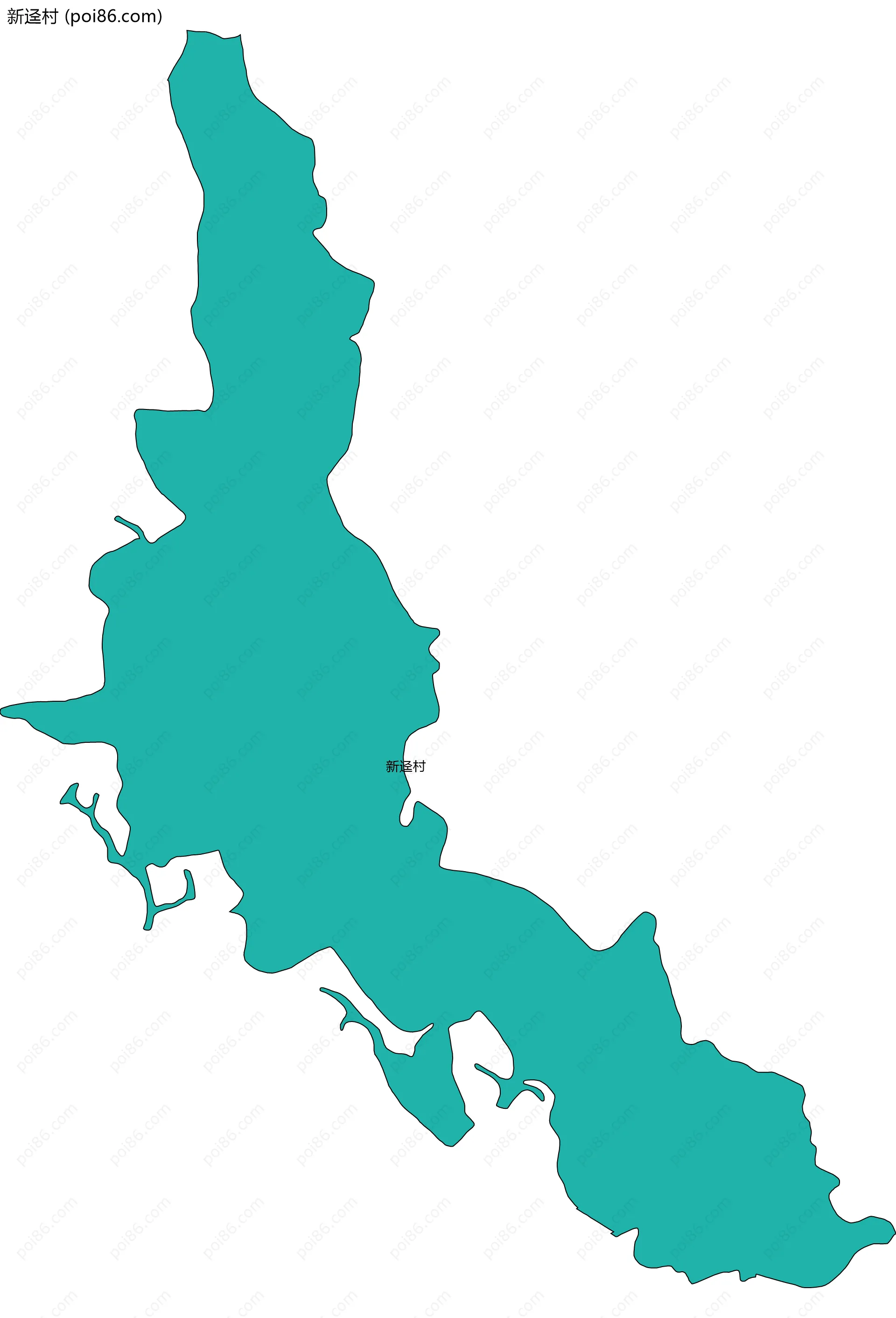 新迳村边界地图