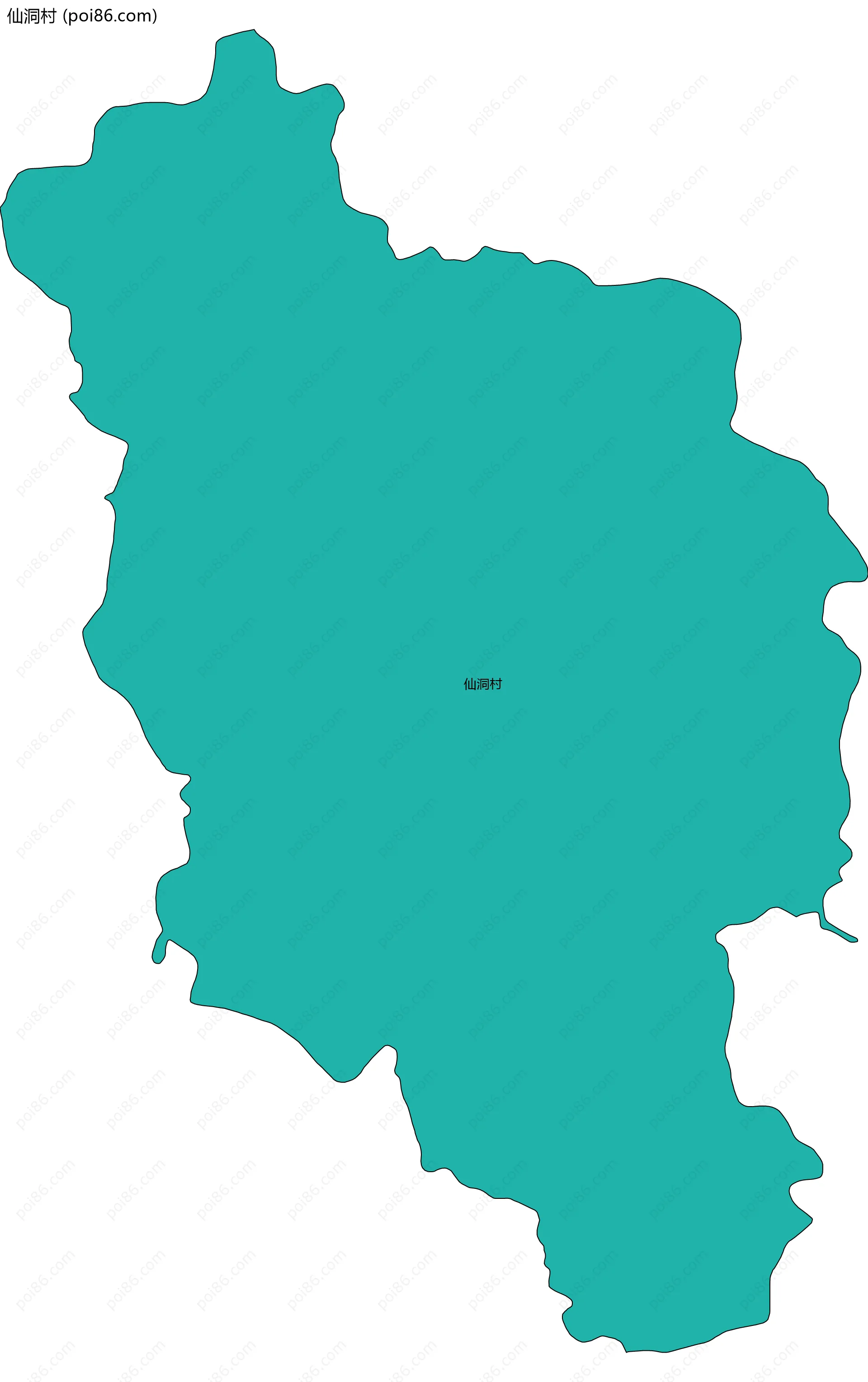 仙洞村边界地图