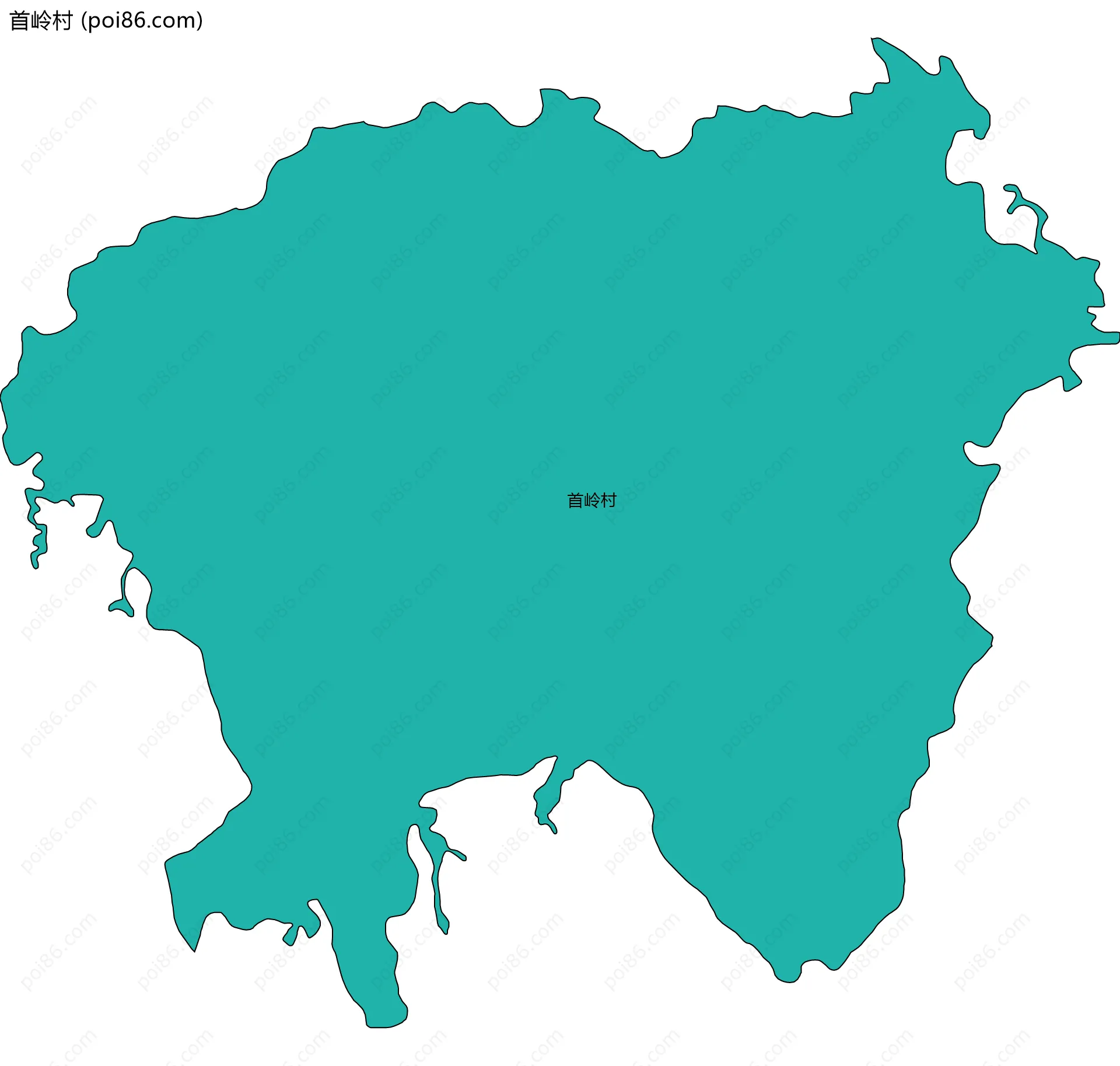 首岭村边界地图